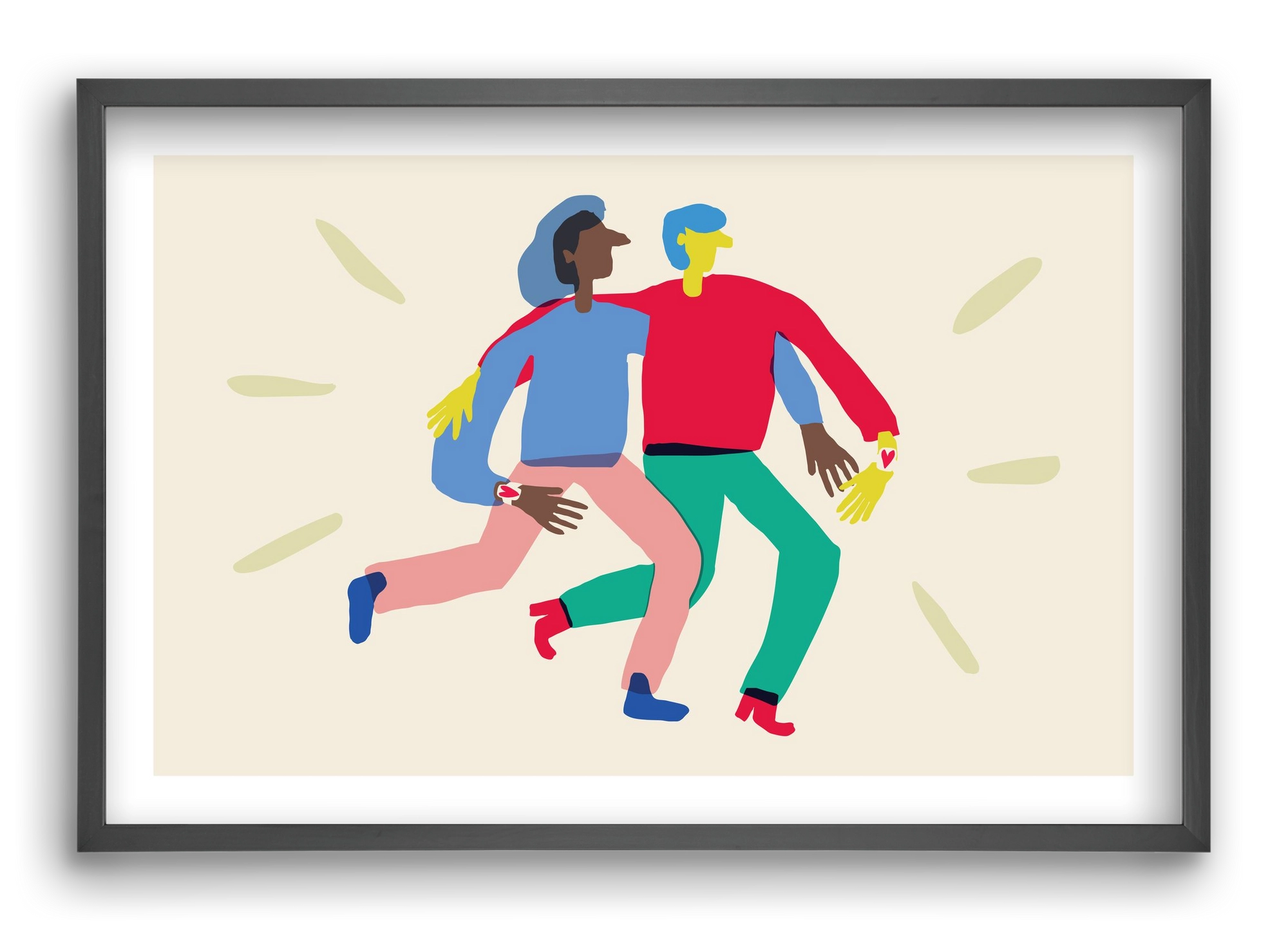 Love Print, 60x40 cm (60x40 cm), Fekete keret