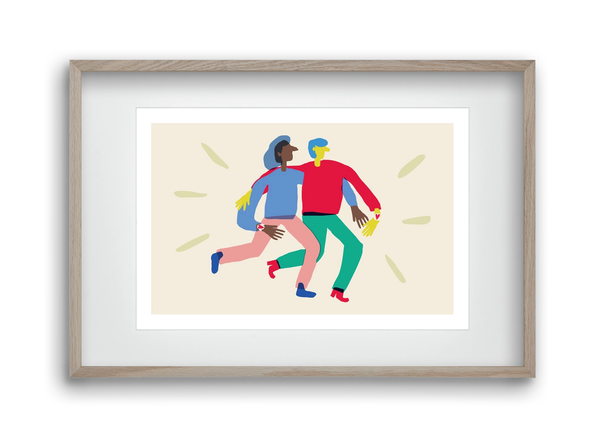 Love Print, 45x30 cm (30x20 cm), Tölgy keret, paszpartuval