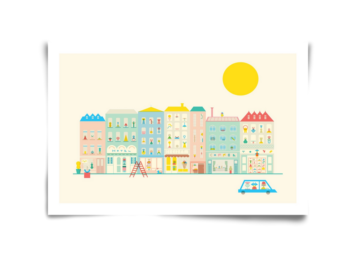 Neighborhood , 45x30 cm, Keret nélkül