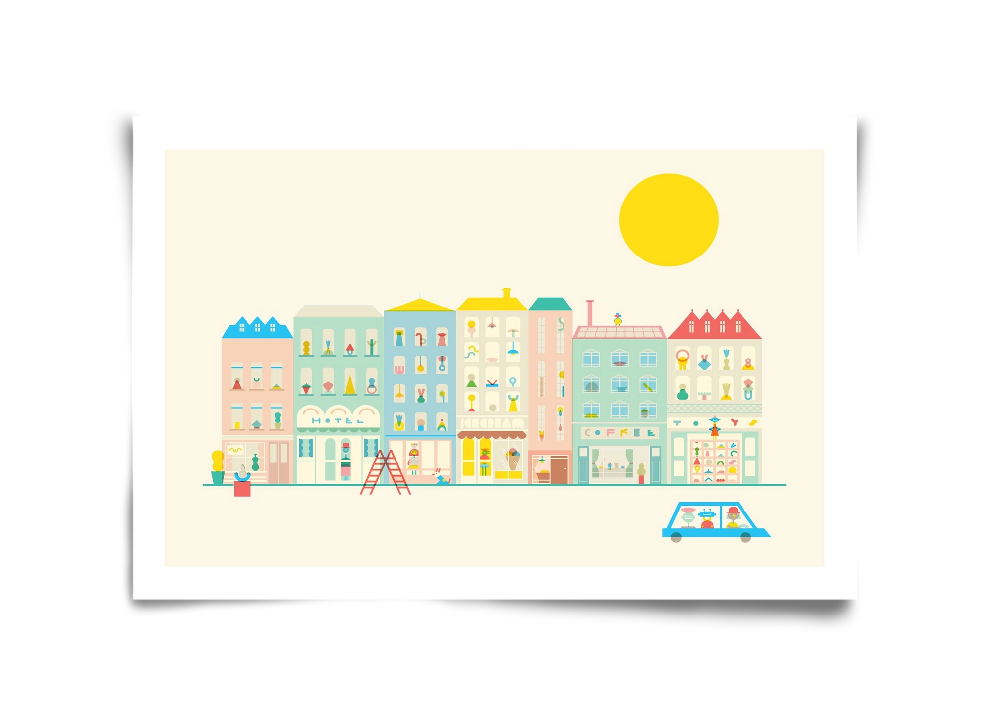 Neighborhood , 45x30 cm, Keret nélkül