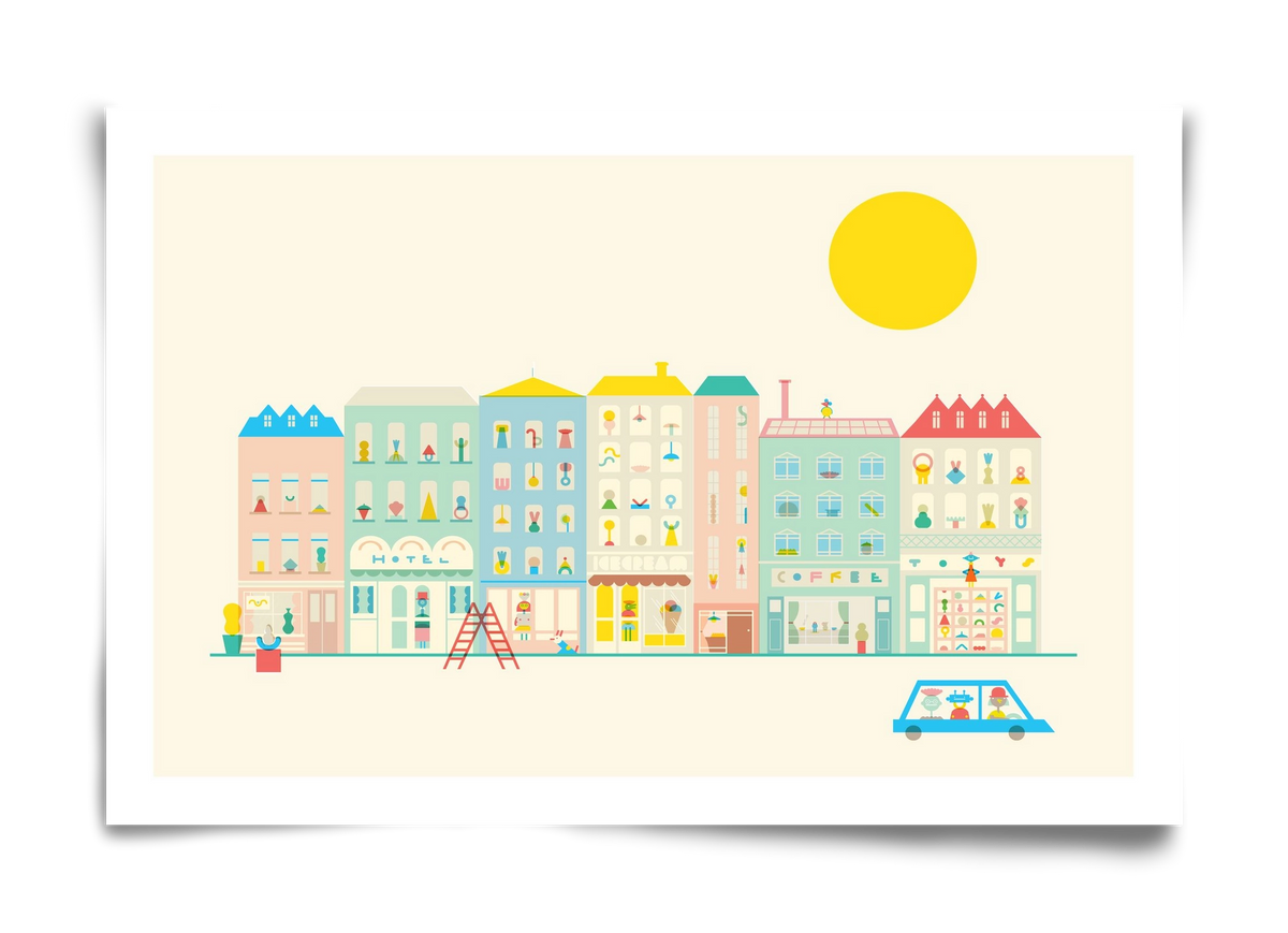 Neighborhood , 60x40 cm, Keret nélkül