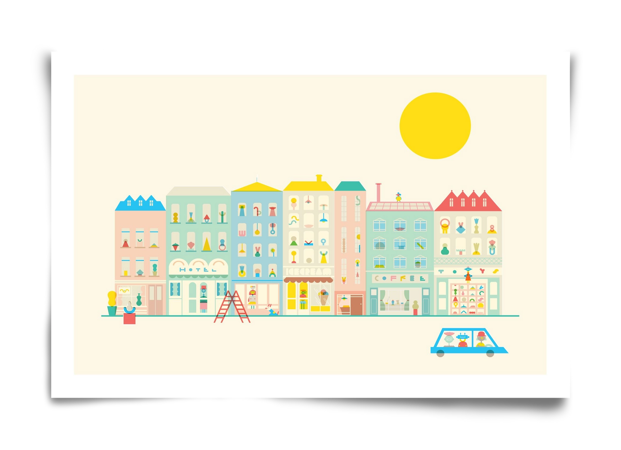 Neighborhood , 60x40 cm, Keret nélkül