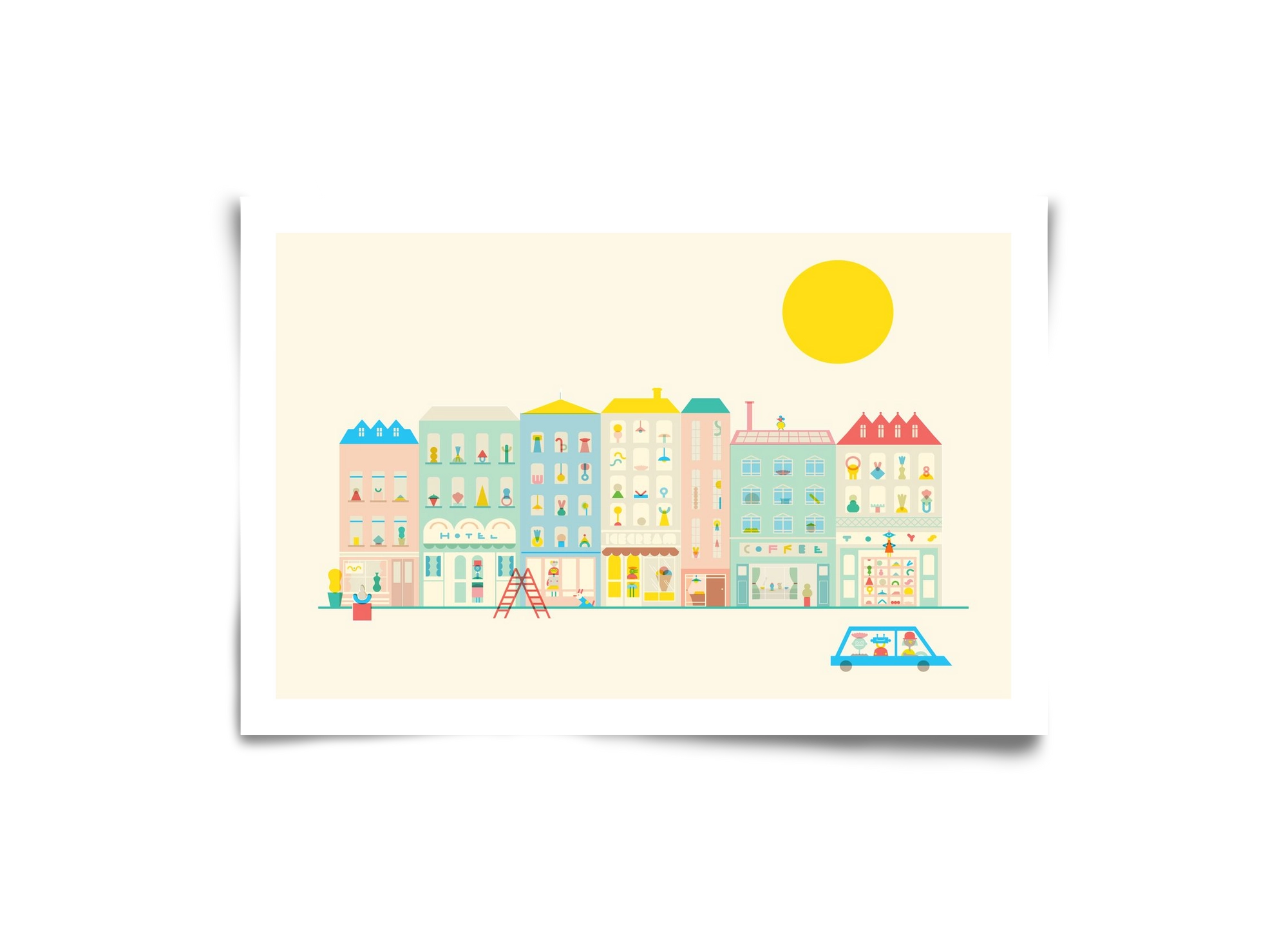 Neighborhood , 30x20 cm, Keret nélkül