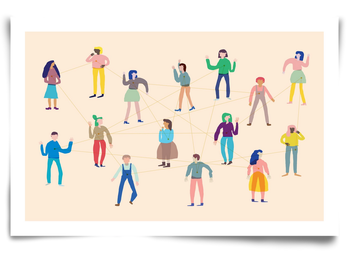 Networking, 90x60 cm, Keret nélkül