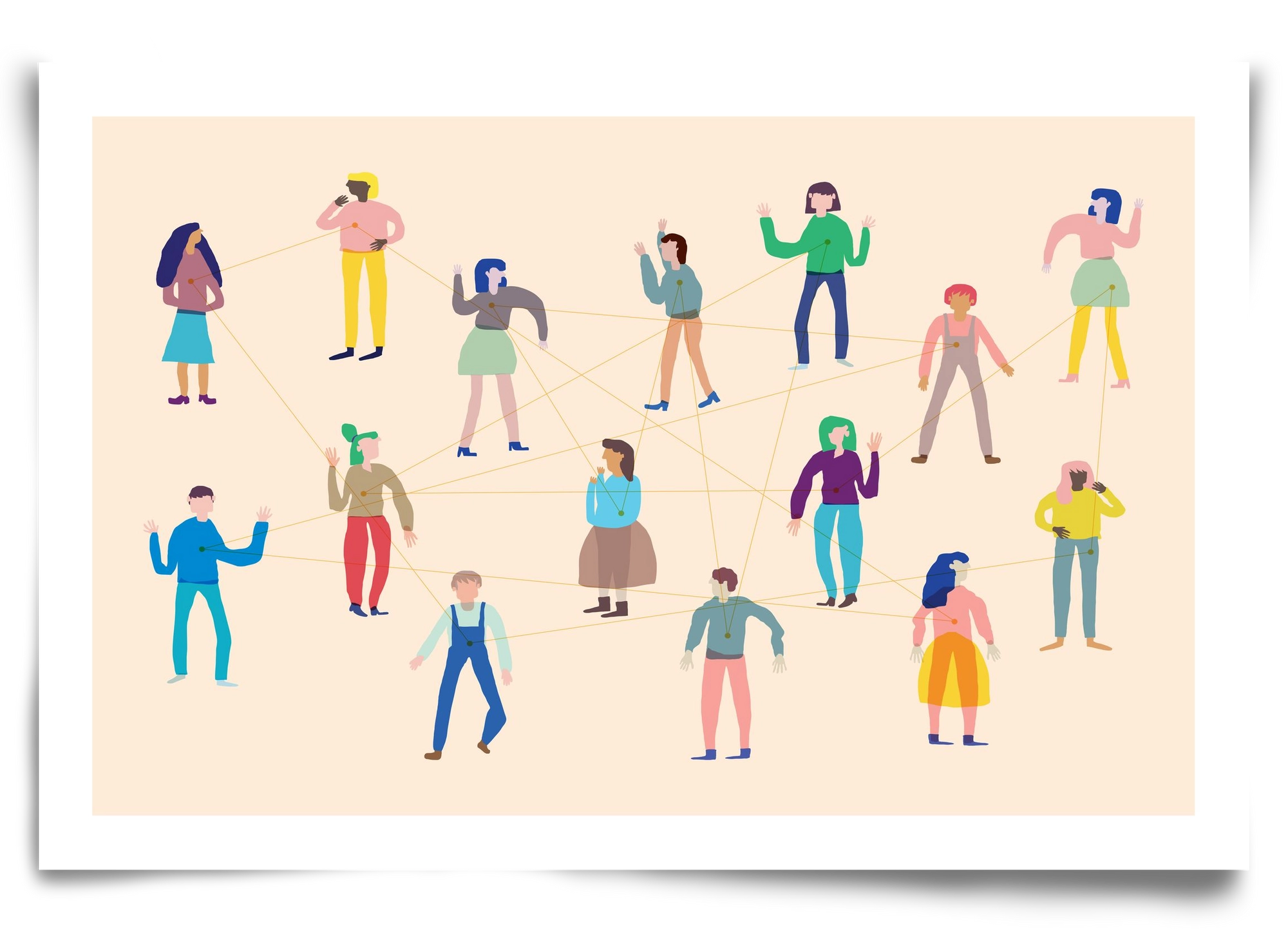 Networking, 90x60 cm, Keret nélkül