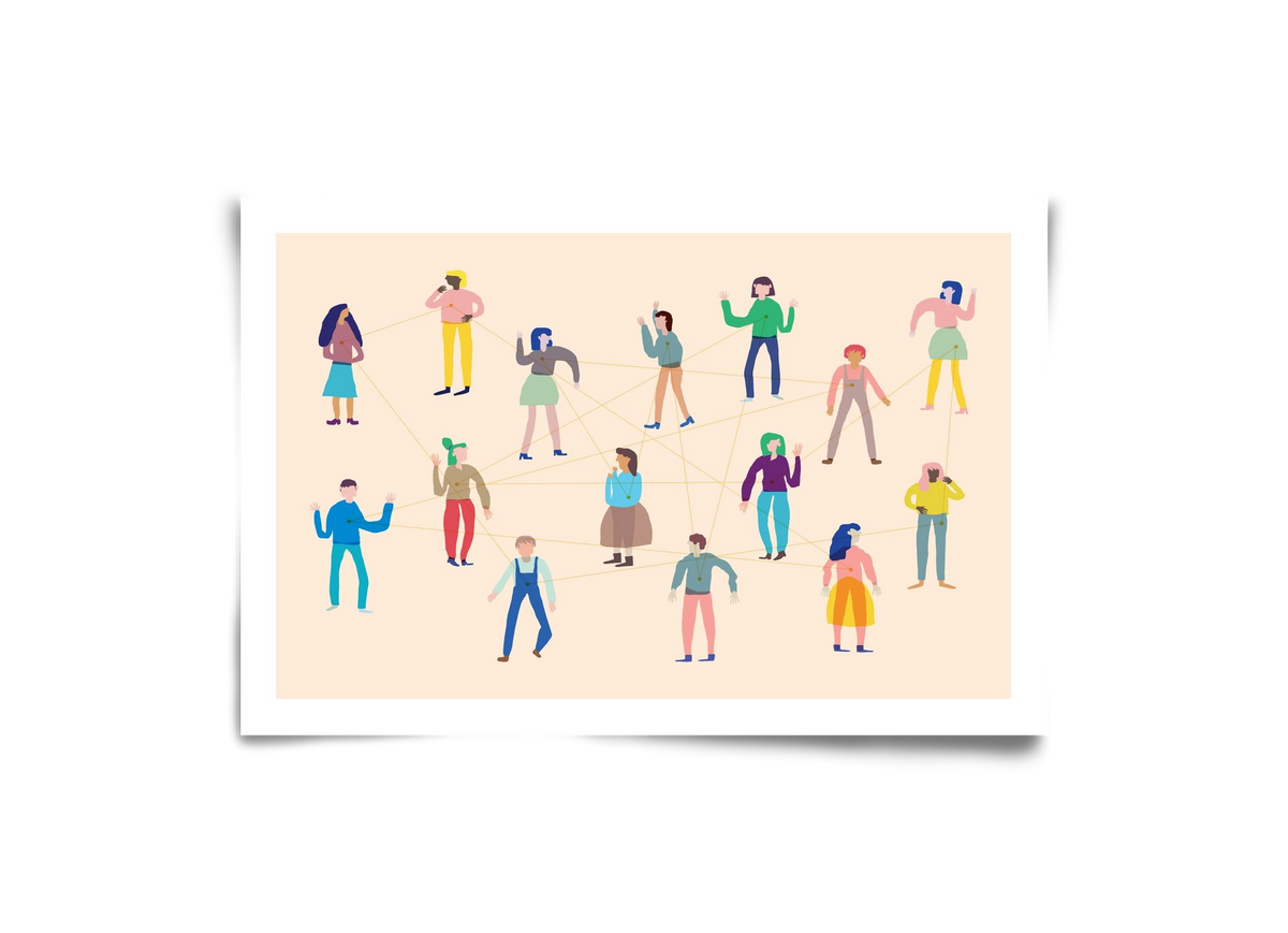 Networking, 30x20 cm, Keret nélkül