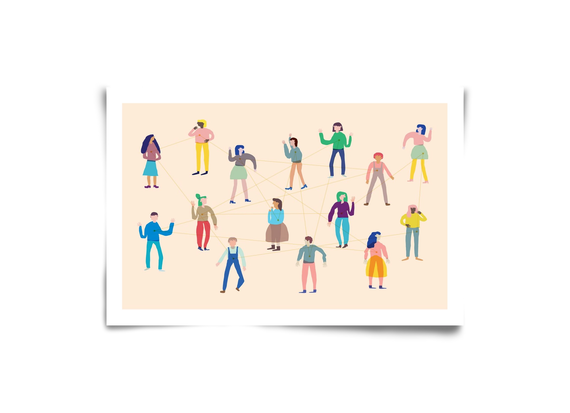 Networking, 30x20 cm, Keret nélkül