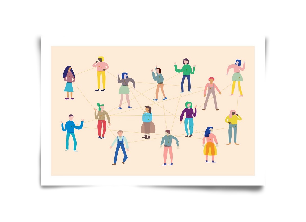 Networking, 45x30 cm, Keret nélkül