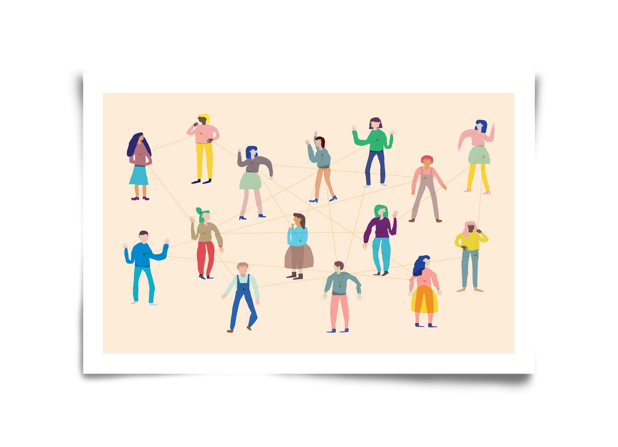 Networking, 45x30 cm, Keret nélkül