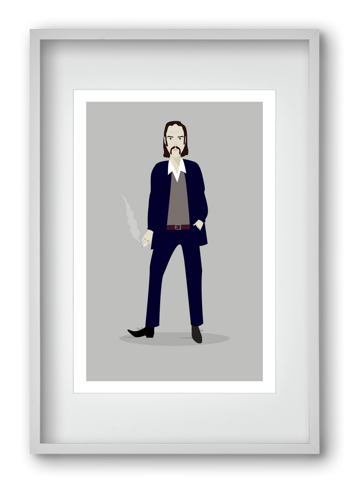 Nick, 40x60 cm (30x45 cm), Fehér keret, paszpartuval