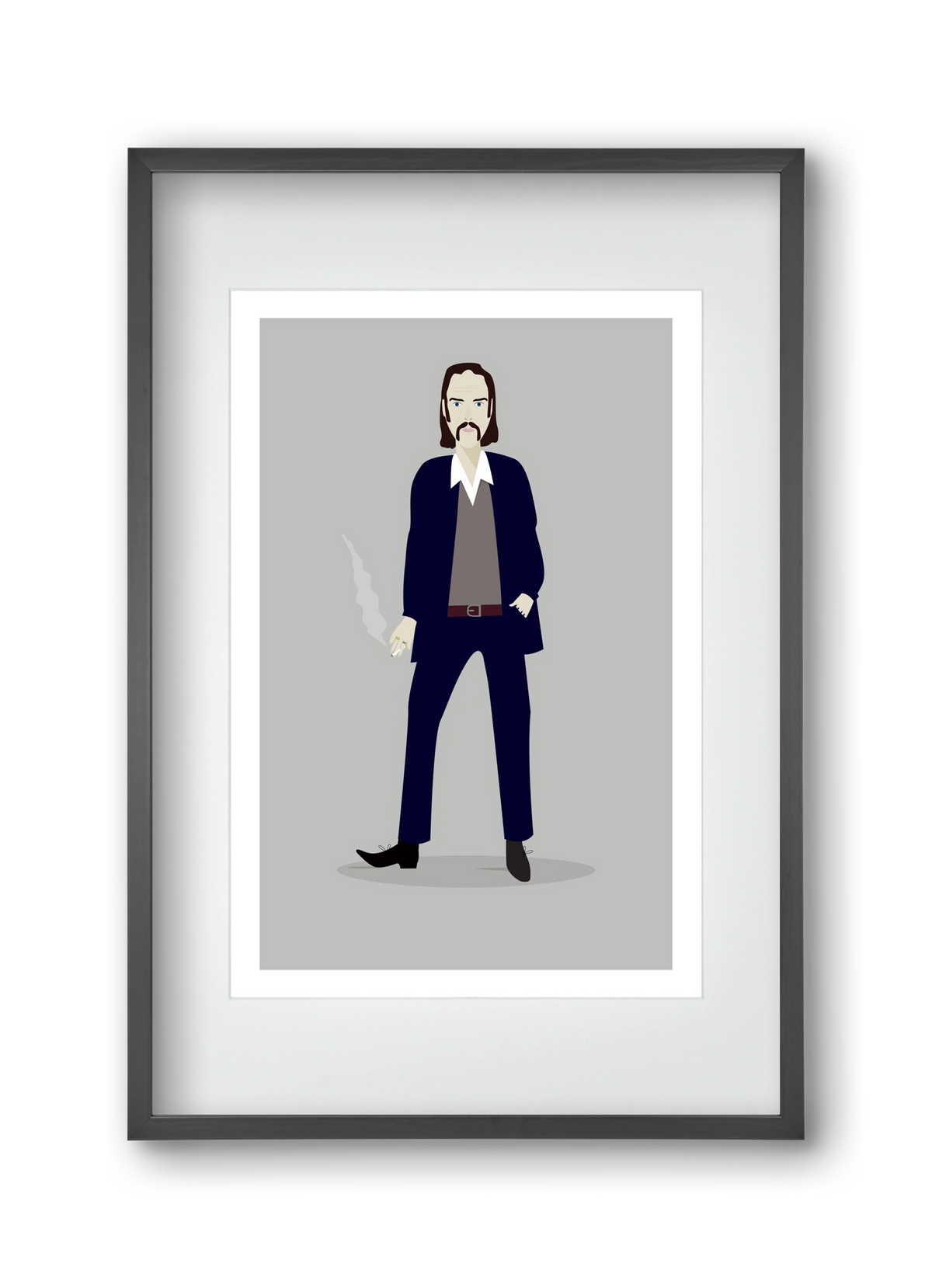 Nick, 30x45 cm (20x30 cm), Fekete keret, paszpartuval