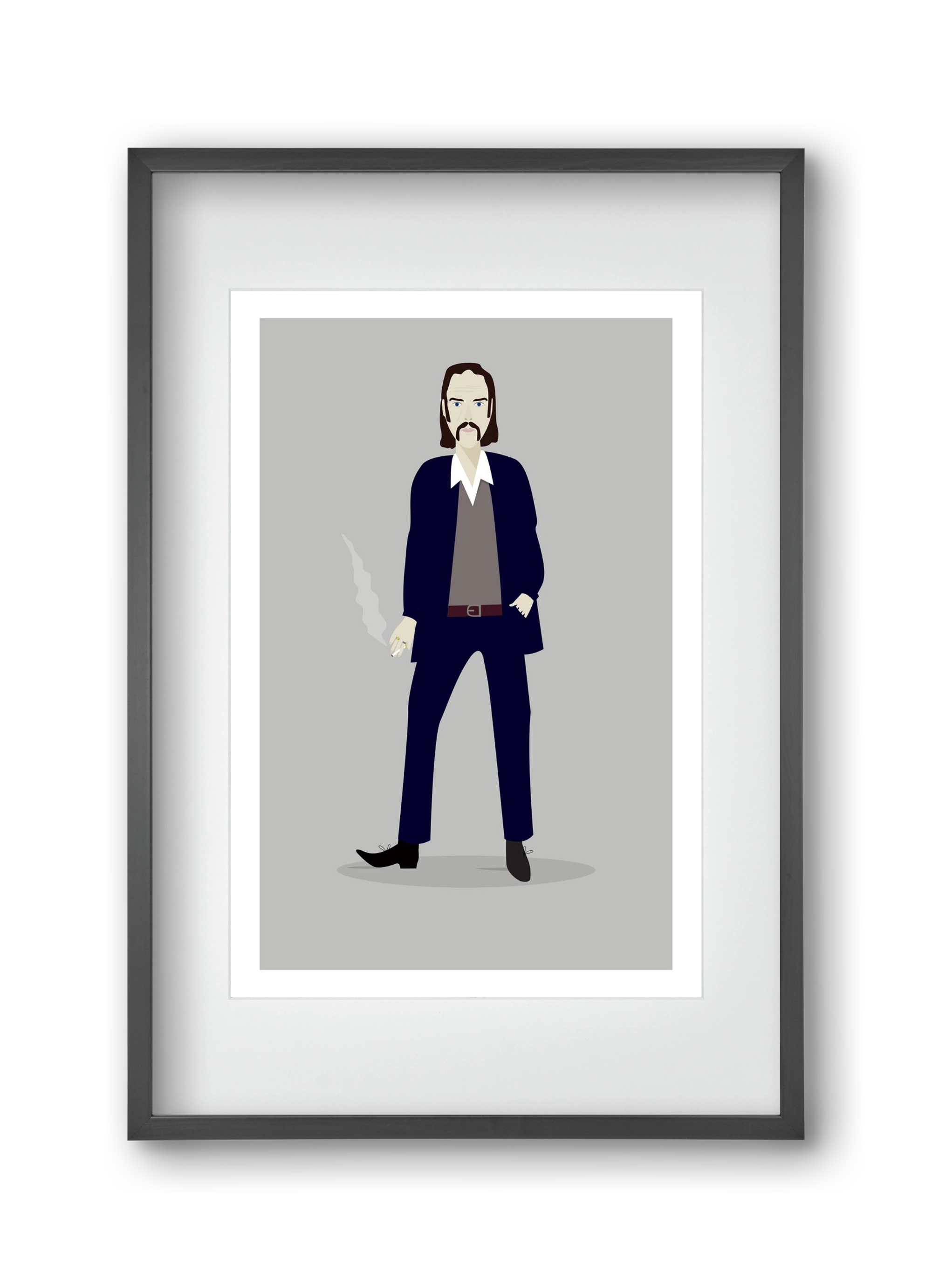 Nick, 30x45 cm (20x30 cm), Fekete keret, paszpartuval