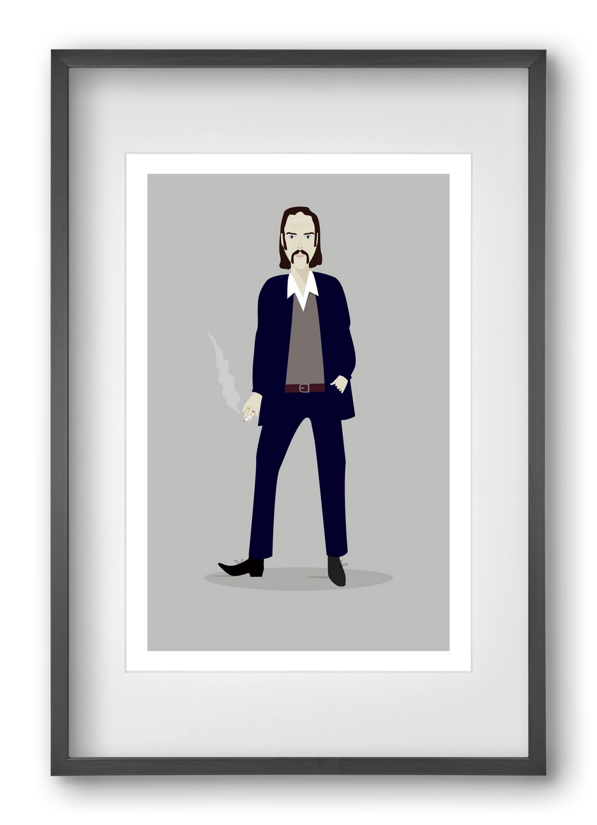 Nick, 40x60 cm (30x45 cm), Fekete keret, paszpartuval