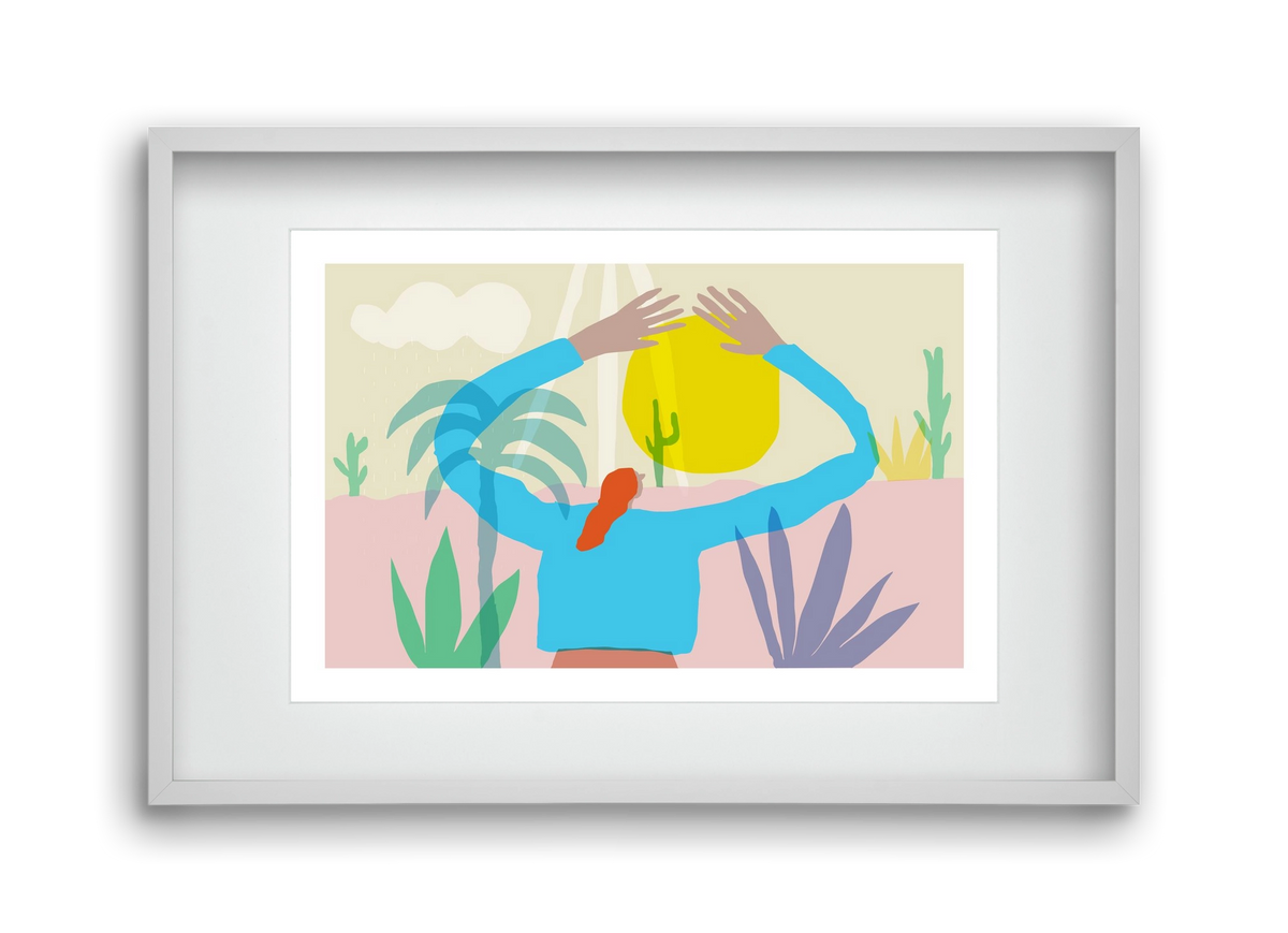 Paradise, 45x30 cm (30x20 cm), Fehér keret, paszpartuval