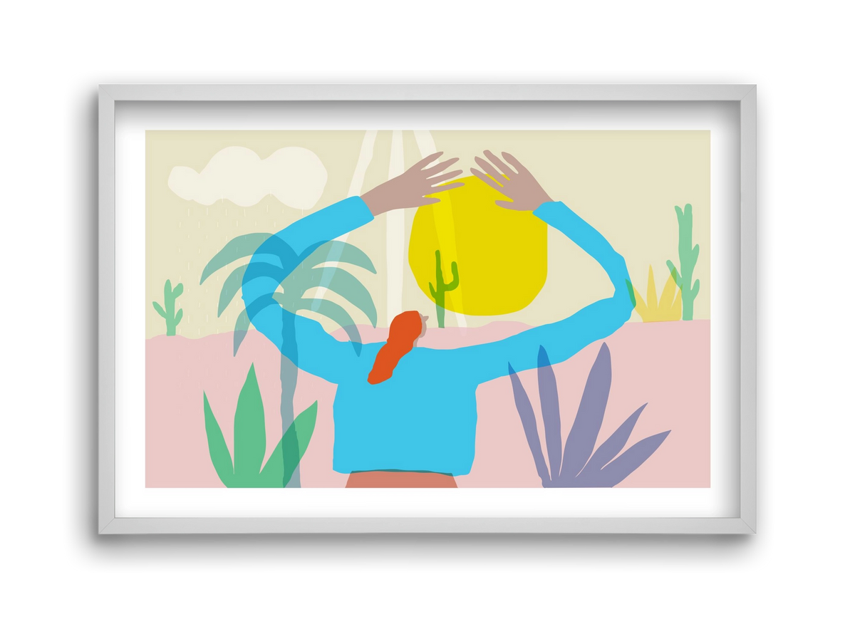 Paradise, 45x30 cm (45x30 cm), Fehér keret