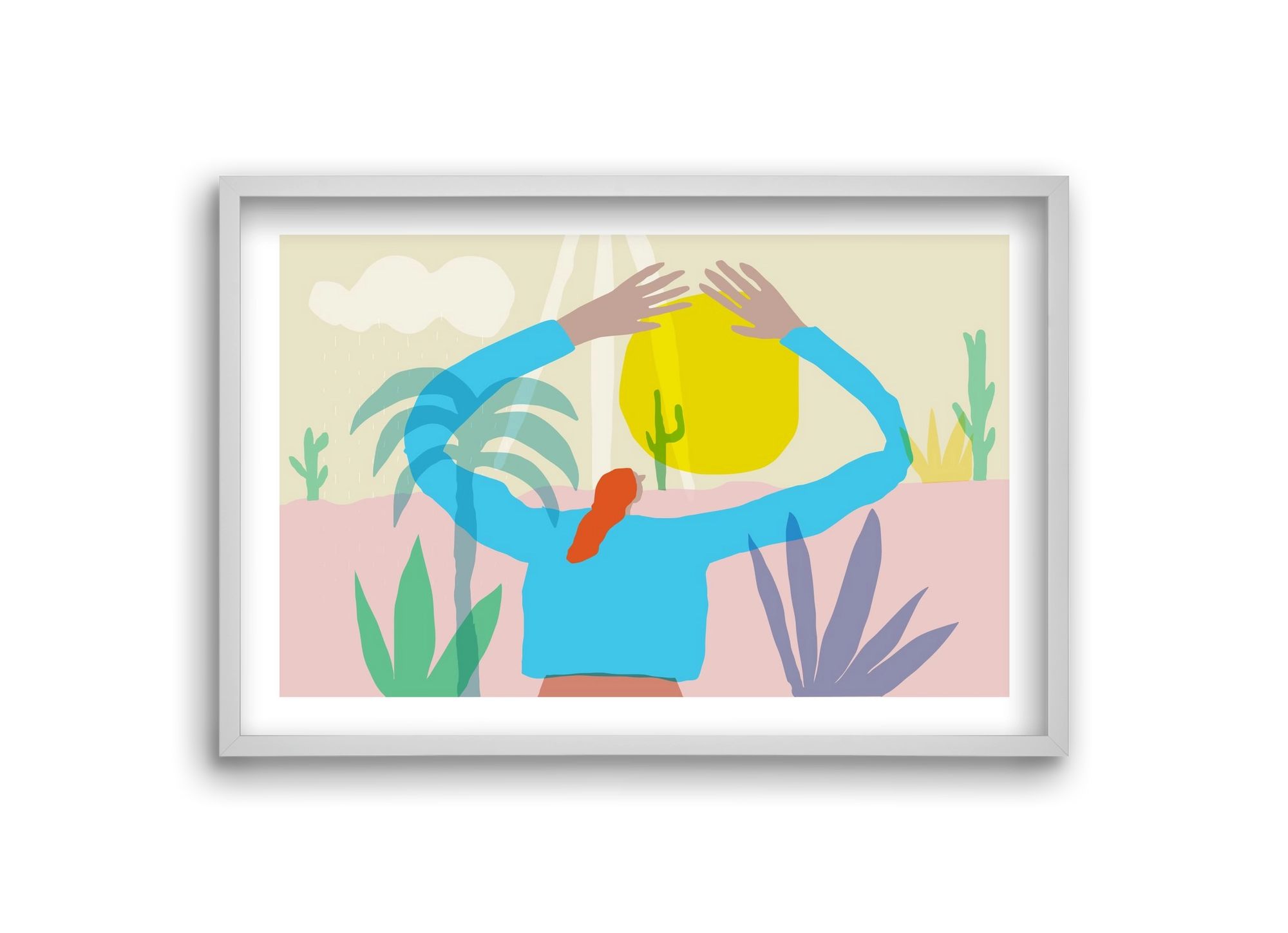 Paradise, 30x20 cm (30x20 cm), Fehér keret