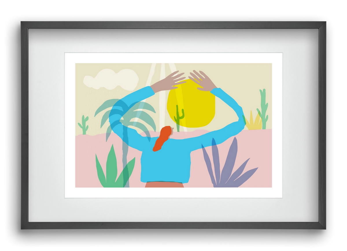 Paradise, 60x40 cm (45x30 cm), Fekete keret, paszpartuval