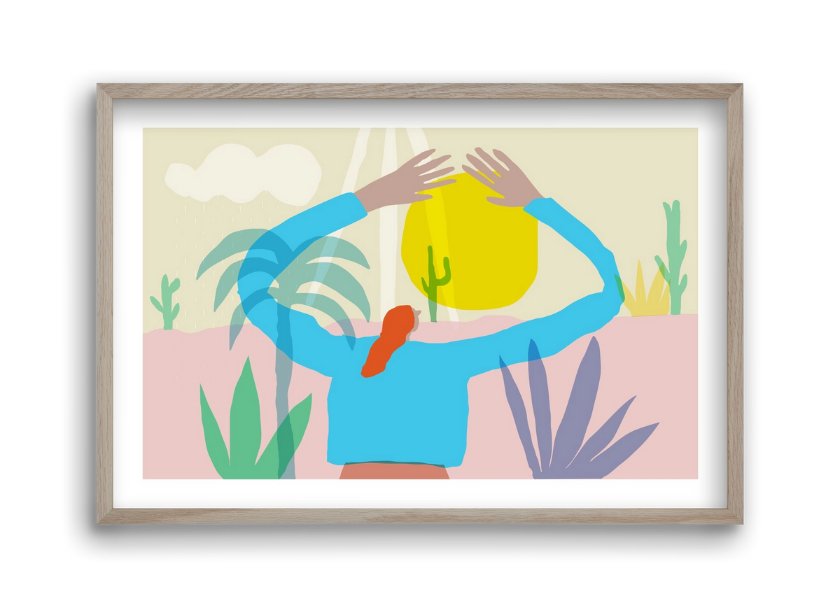 Paradise, 45x30 cm (45x30 cm), Tölgy keret