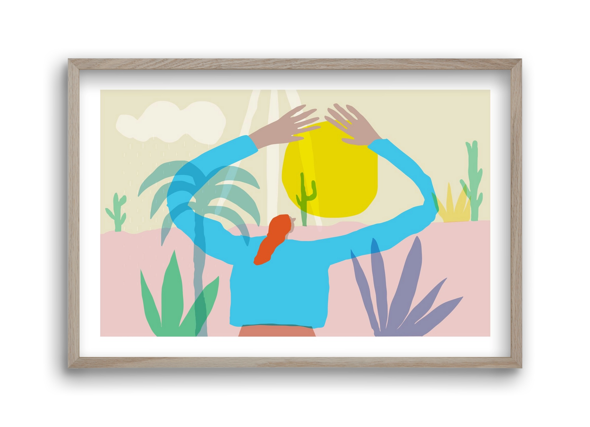 Paradise, 45x30 cm (45x30 cm), Tölgy keret