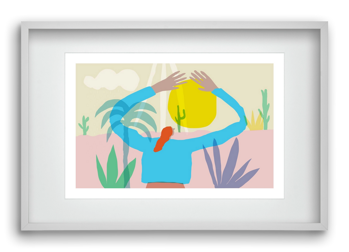 Paradise, 60x40 cm (45x30 cm), Fehér keret, paszpartuval