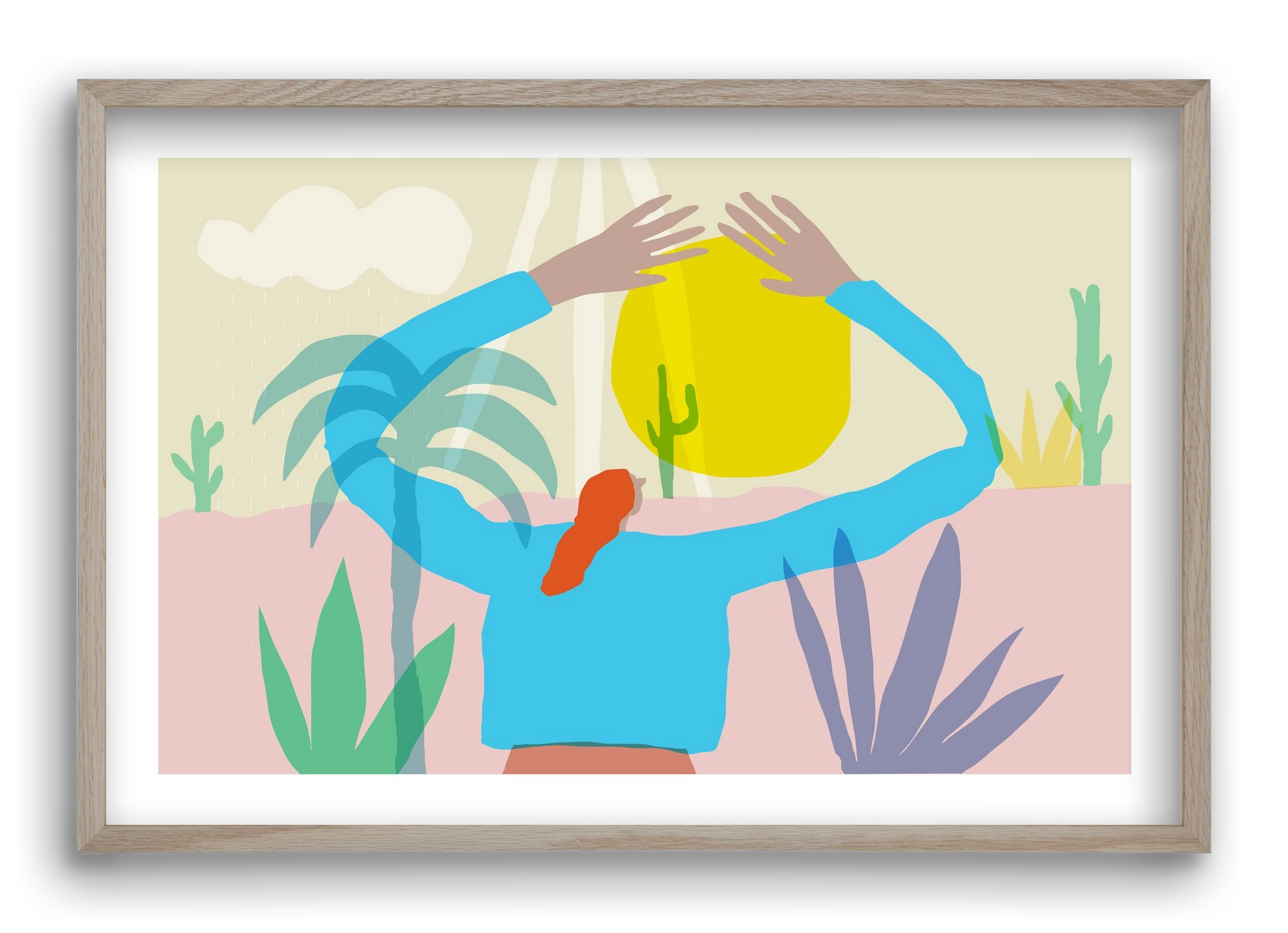 Paradise, 60x40 cm (60x40 cm), Tölgy keret