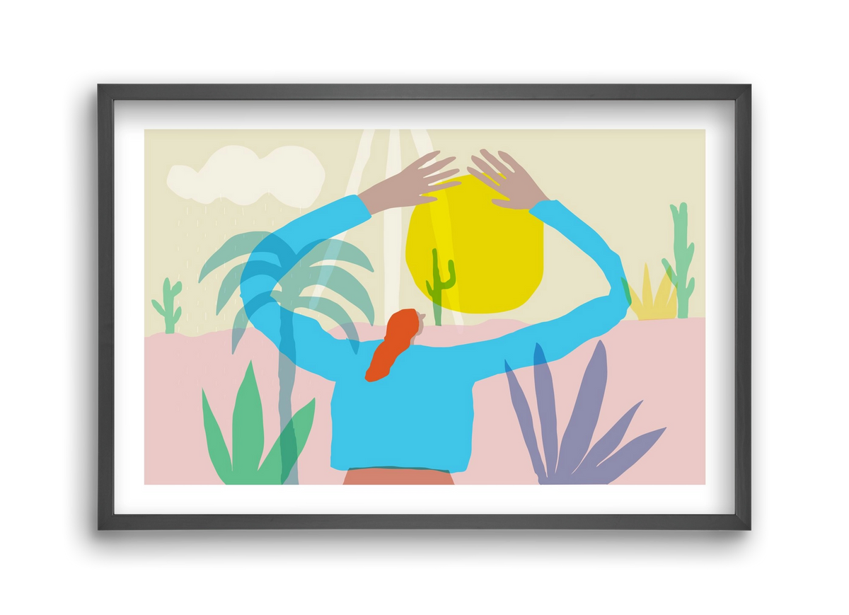 Paradise, 45x30 cm (45x30 cm), Fekete keret