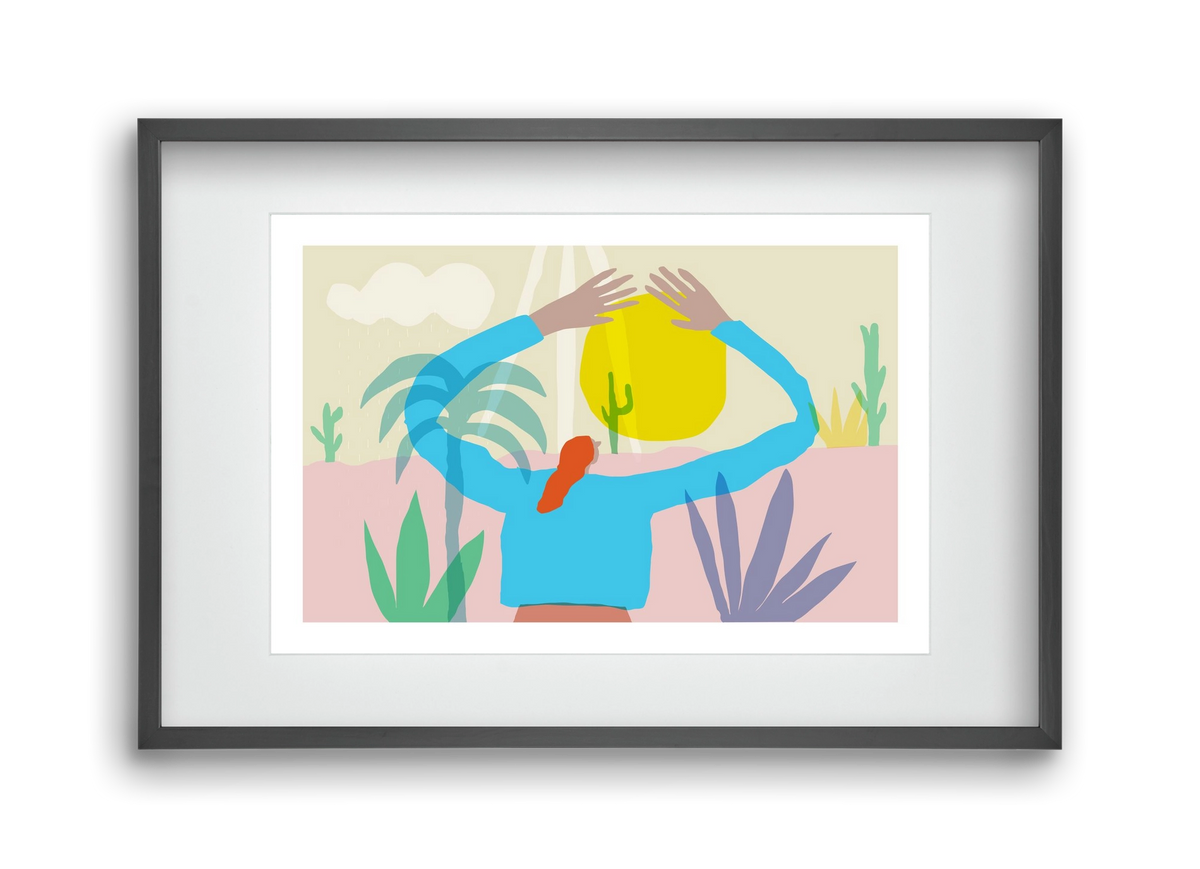 Paradise, 45x30 cm (30x20 cm), Fekete keret, paszpartuval