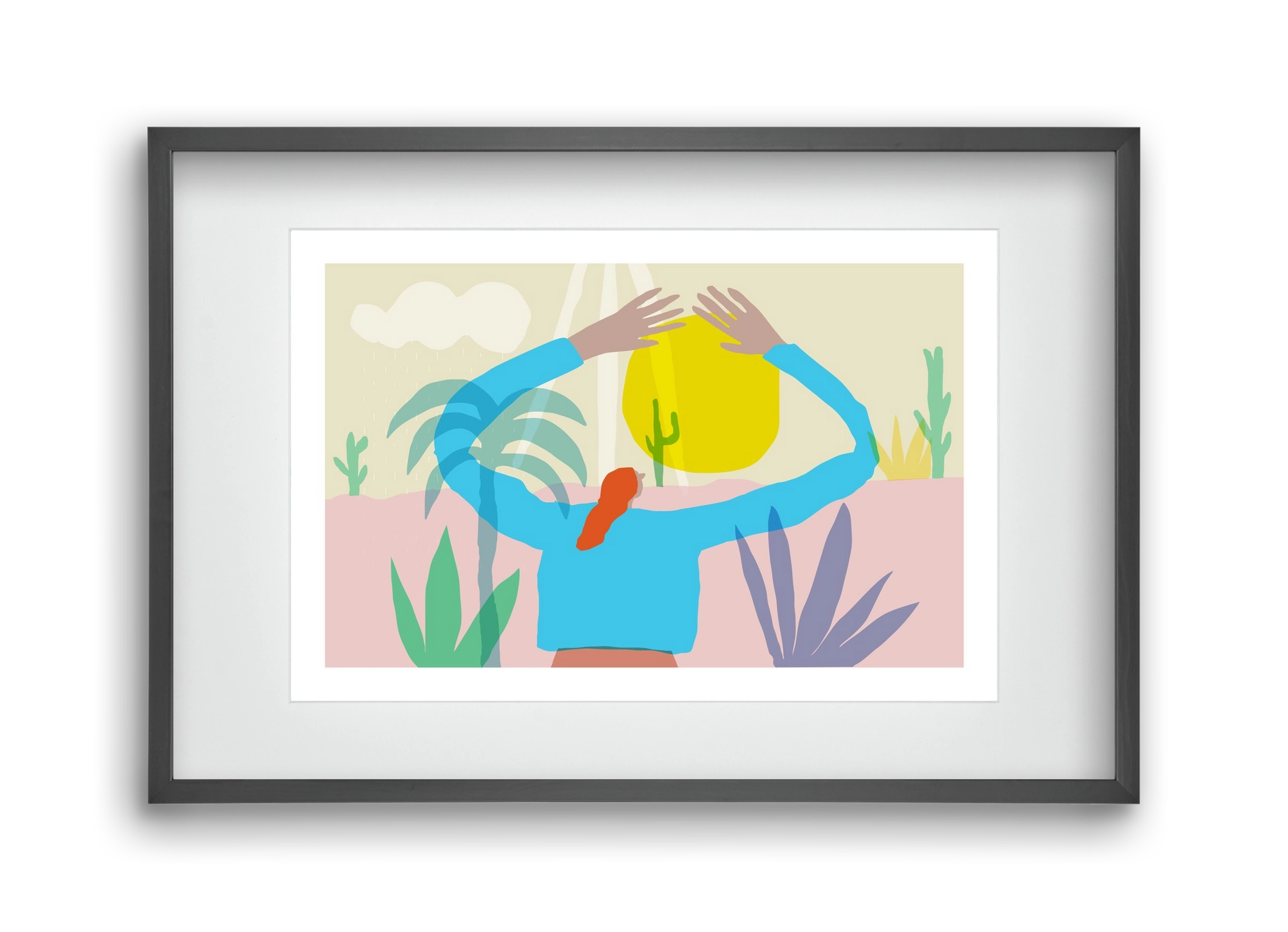 Paradise, 45x30 cm (30x20 cm), Fekete keret, paszpartuval