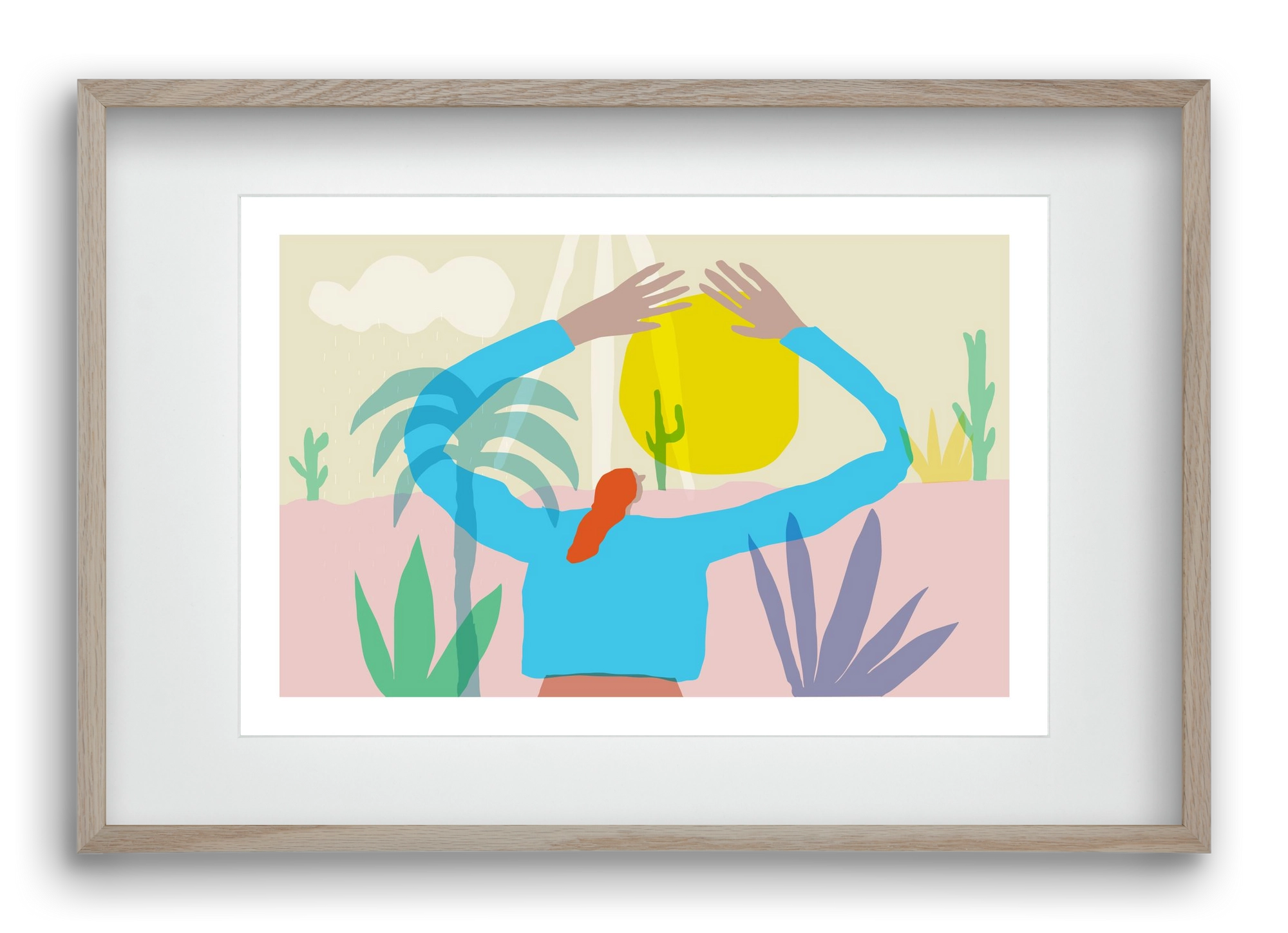 Paradise, 60x40 cm (45x30 cm), Tölgy keret, paszpartuval