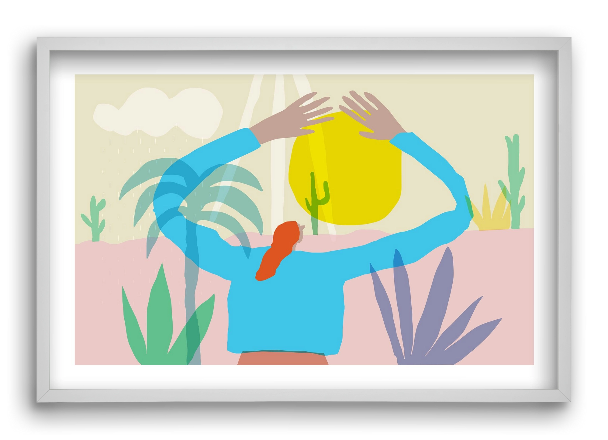 Paradise, 60x40 cm (60x40 cm), Fehér keret