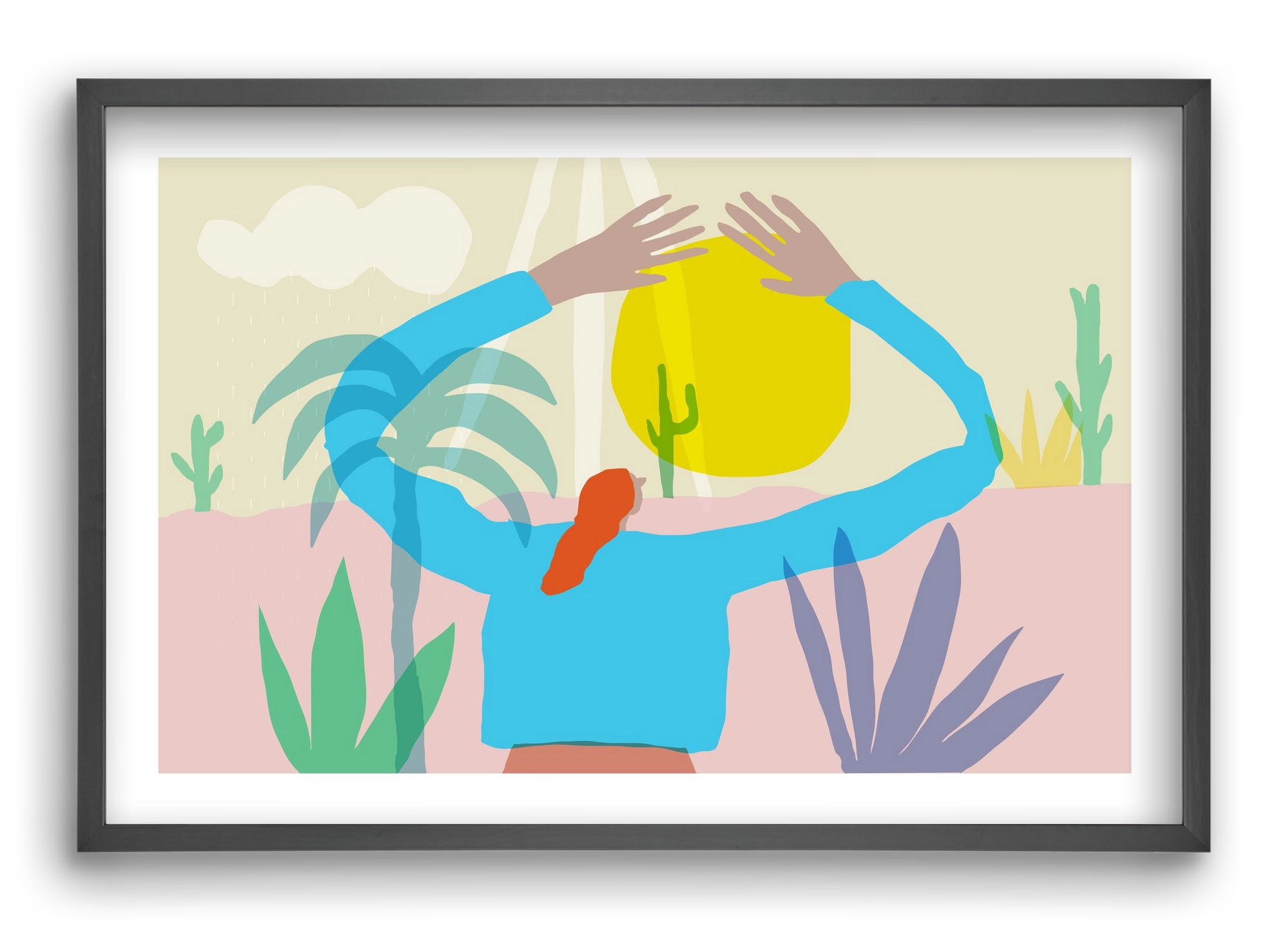 Paradise, 60x40 cm (60x40 cm), Fekete keret