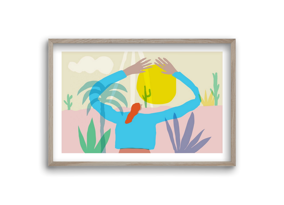 Paradise, 30x20 cm (30x20 cm), Tölgy keret