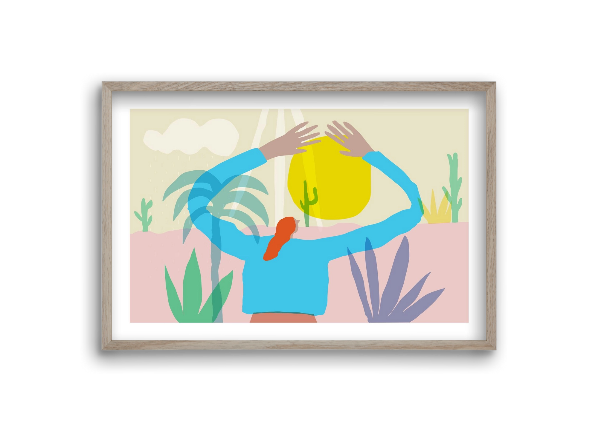 Paradise, 30x20 cm (30x20 cm), Tölgy keret