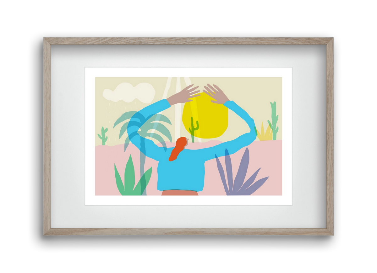 Paradise, 45x30 cm (30x20 cm), Tölgy keret, paszpartuval