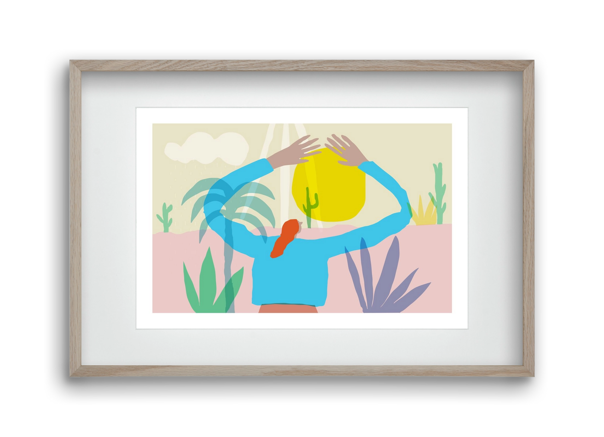 Paradise, 45x30 cm (30x20 cm), Tölgy keret, paszpartuval