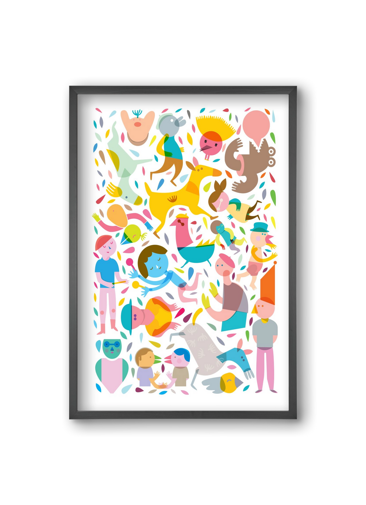 Party 01, 20x30 cm (20x30 cm), Fekete keret