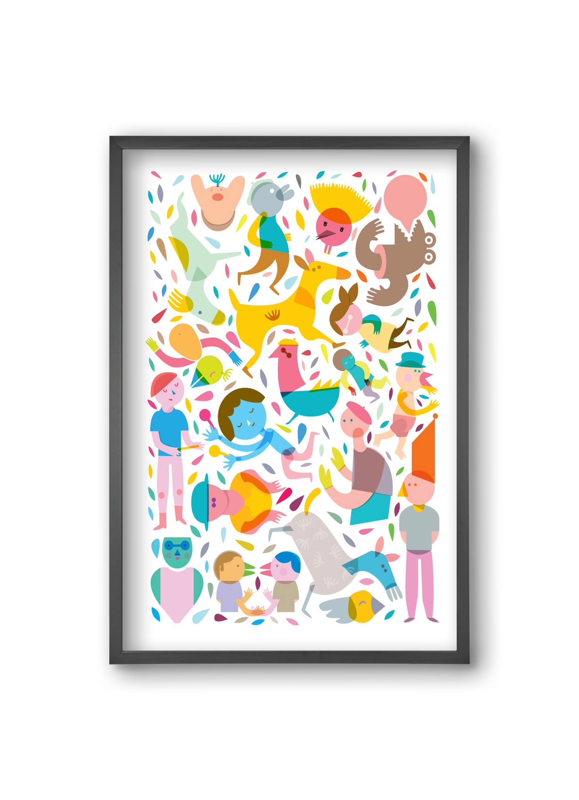 Party 01, 20x30 cm (20x30 cm), Fekete keret