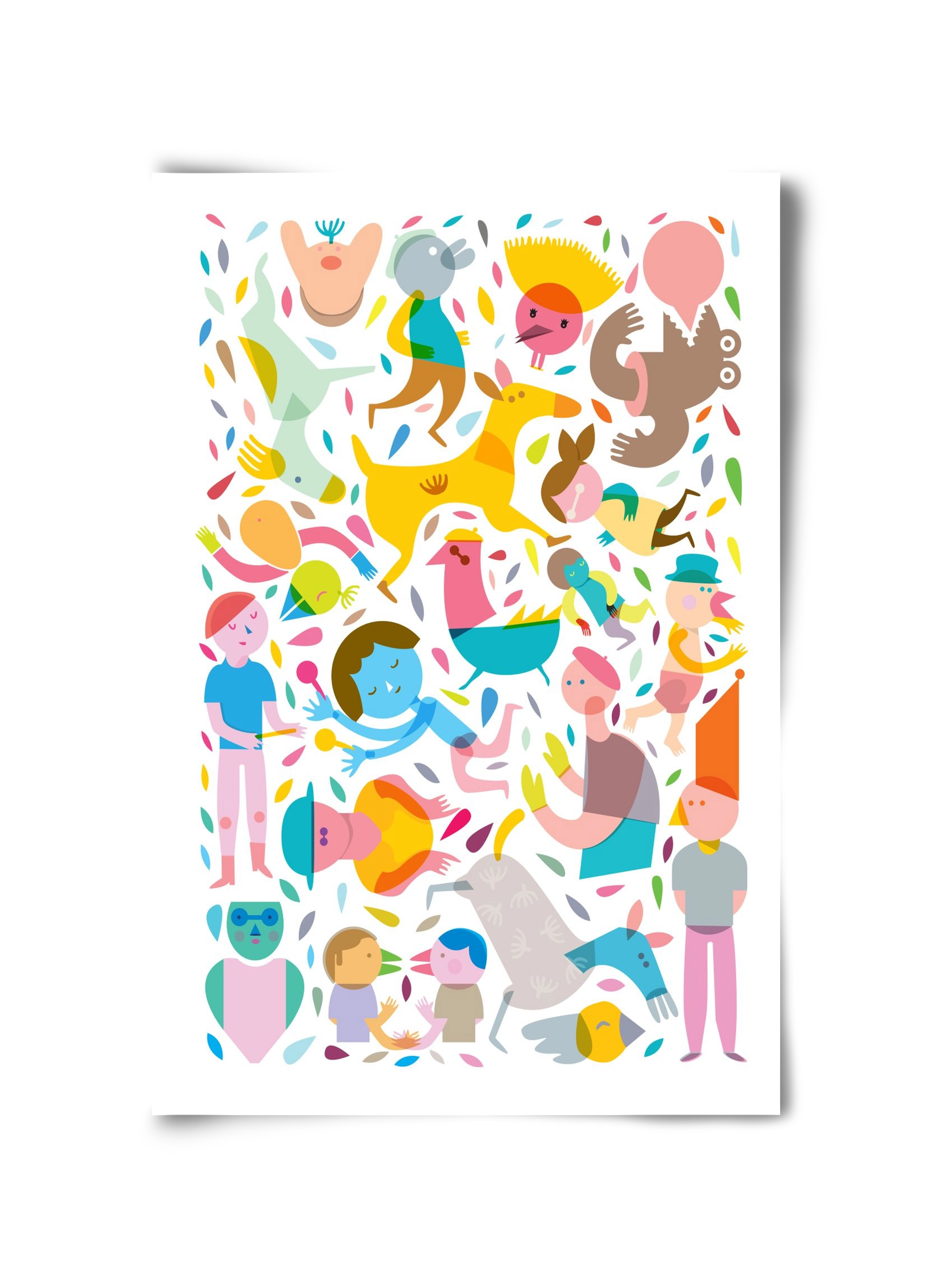 Party 01, 30x45 cm, Keret nélkül