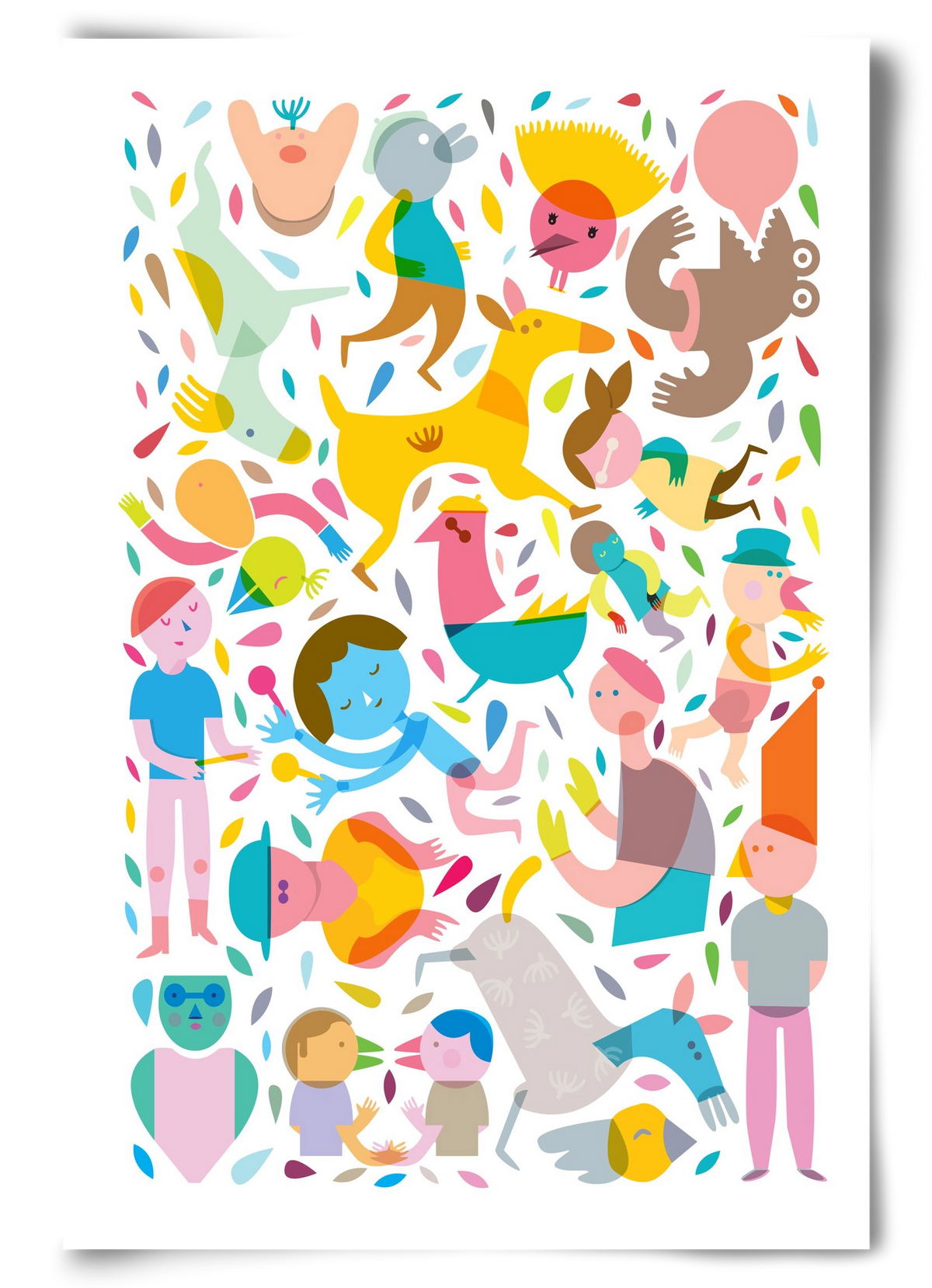 Party 01, 60x90 cm, Keret nélkül