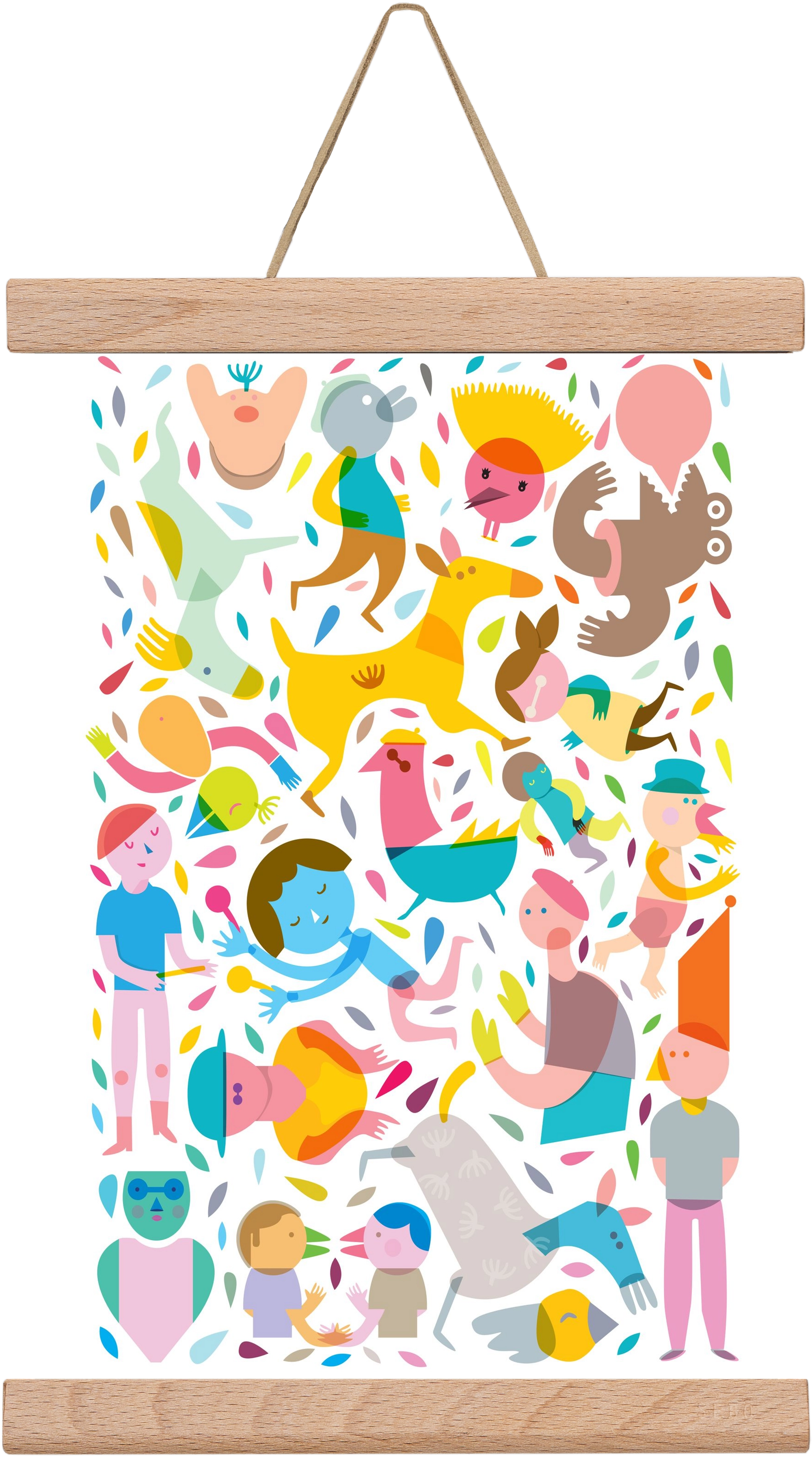 Party 01, 20x30 cm (20x30 cm), Tölgy akasztó