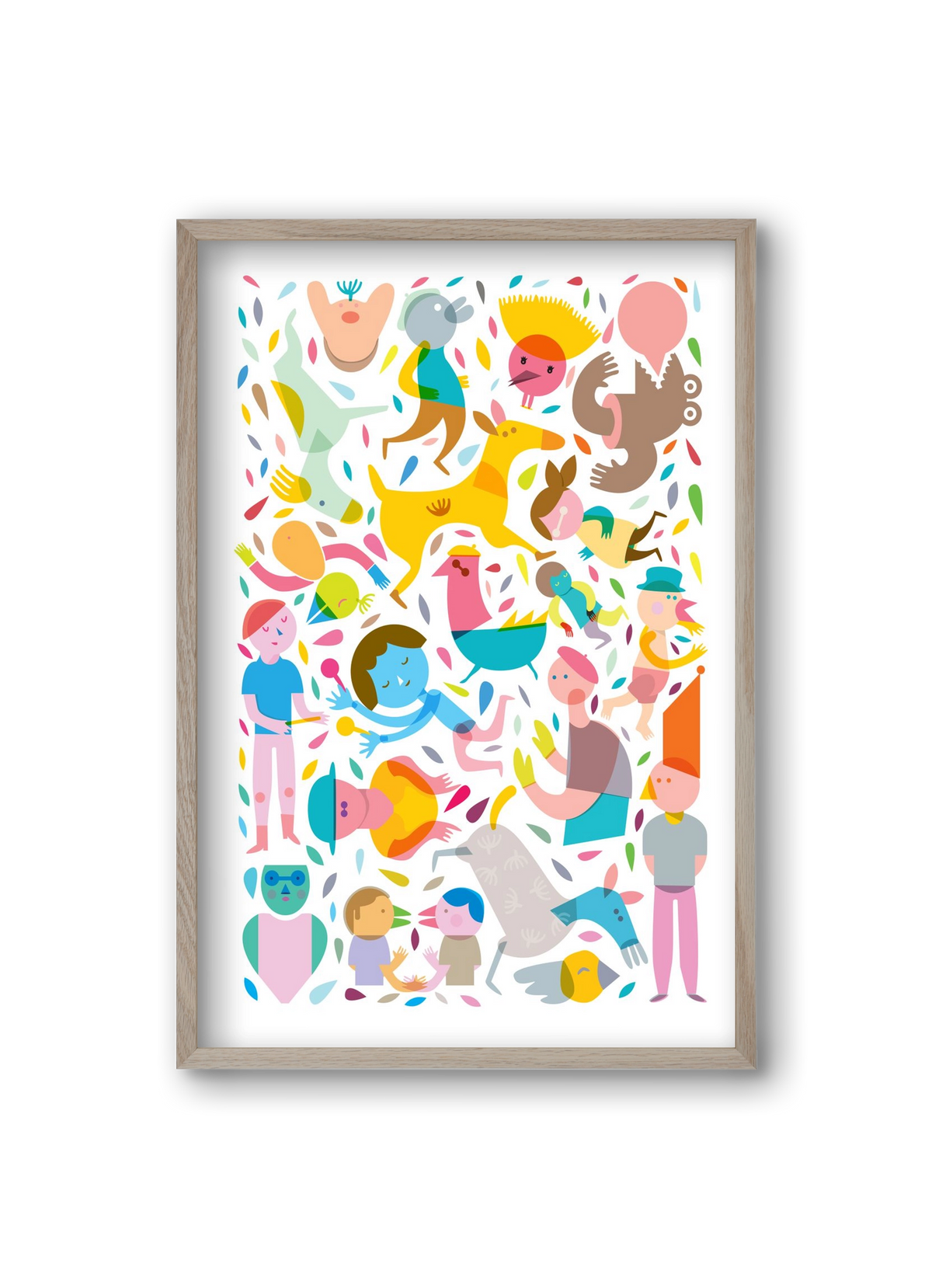 Party 01, 20x30 cm (20x30 cm), Tölgy keret