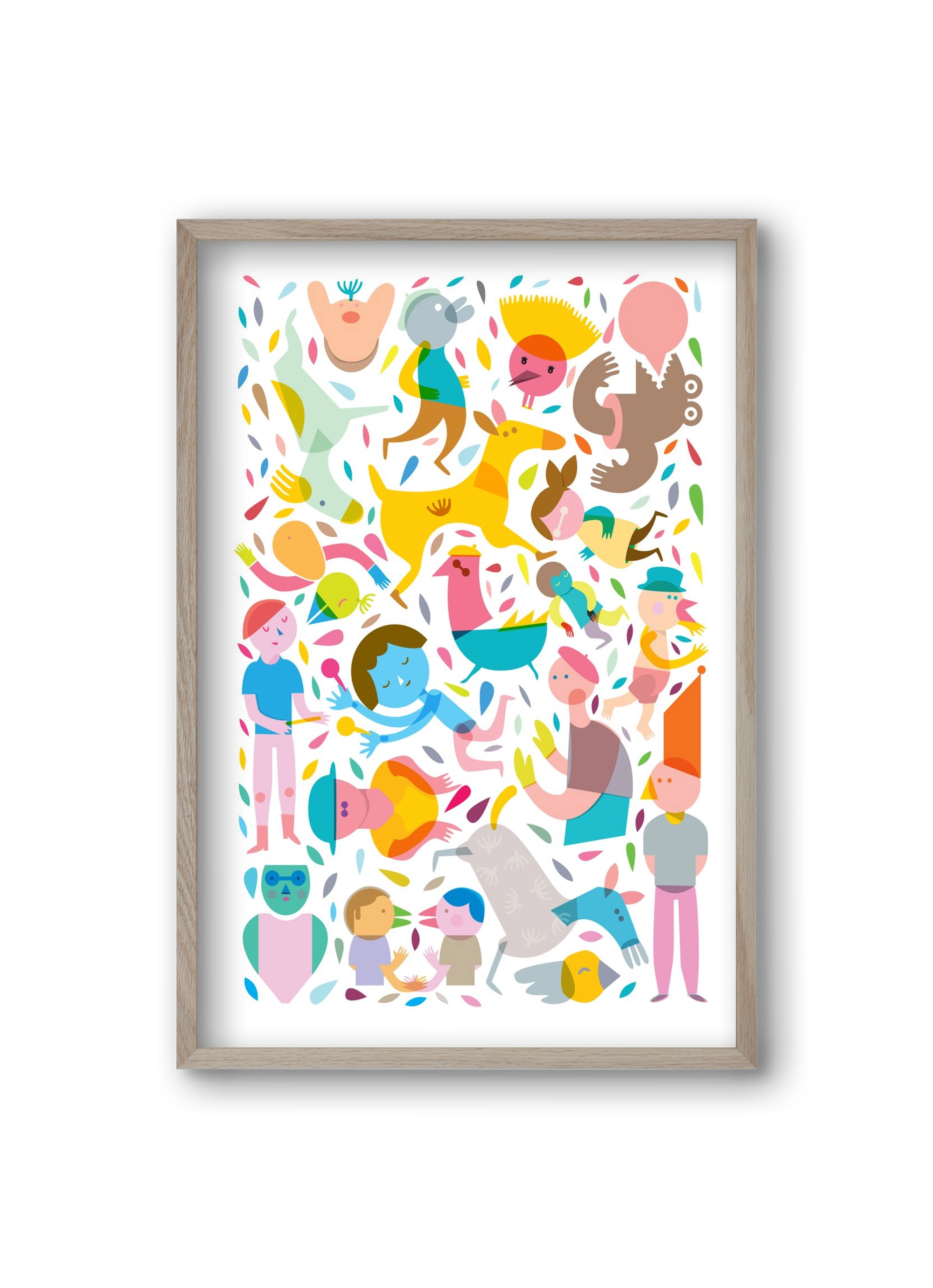 Party 01, 20x30 cm (20x30 cm), Tölgy keret