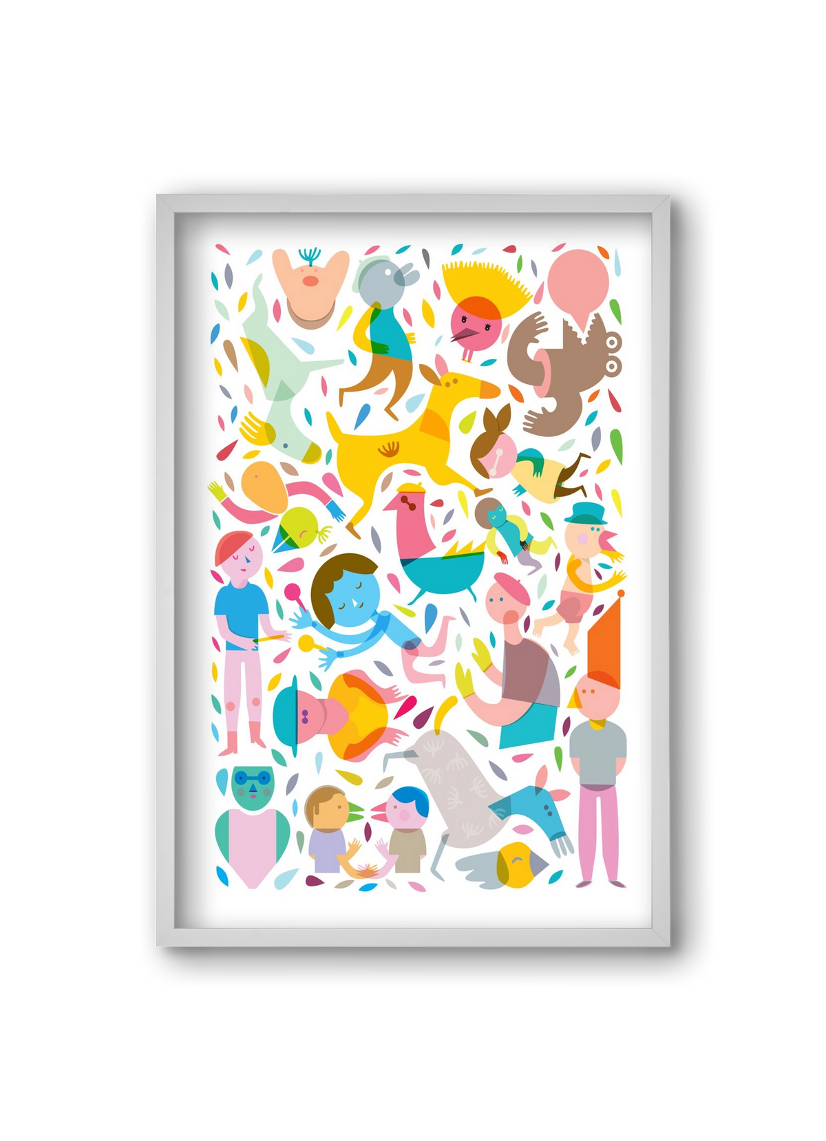 Party 01, 20x30 cm (20x30 cm), Fehér keret