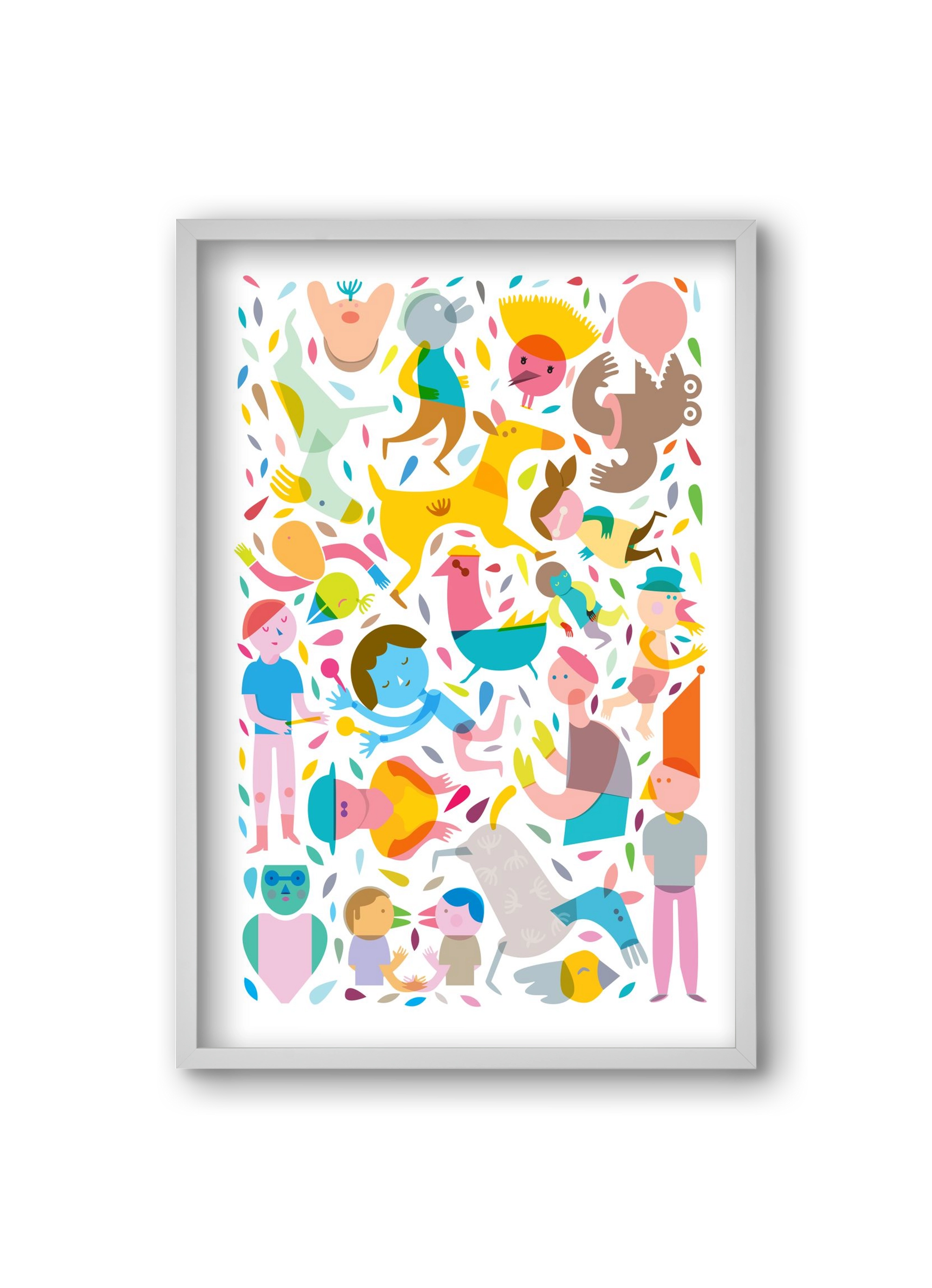 Party 01, 20x30 cm (20x30 cm), Fehér keret