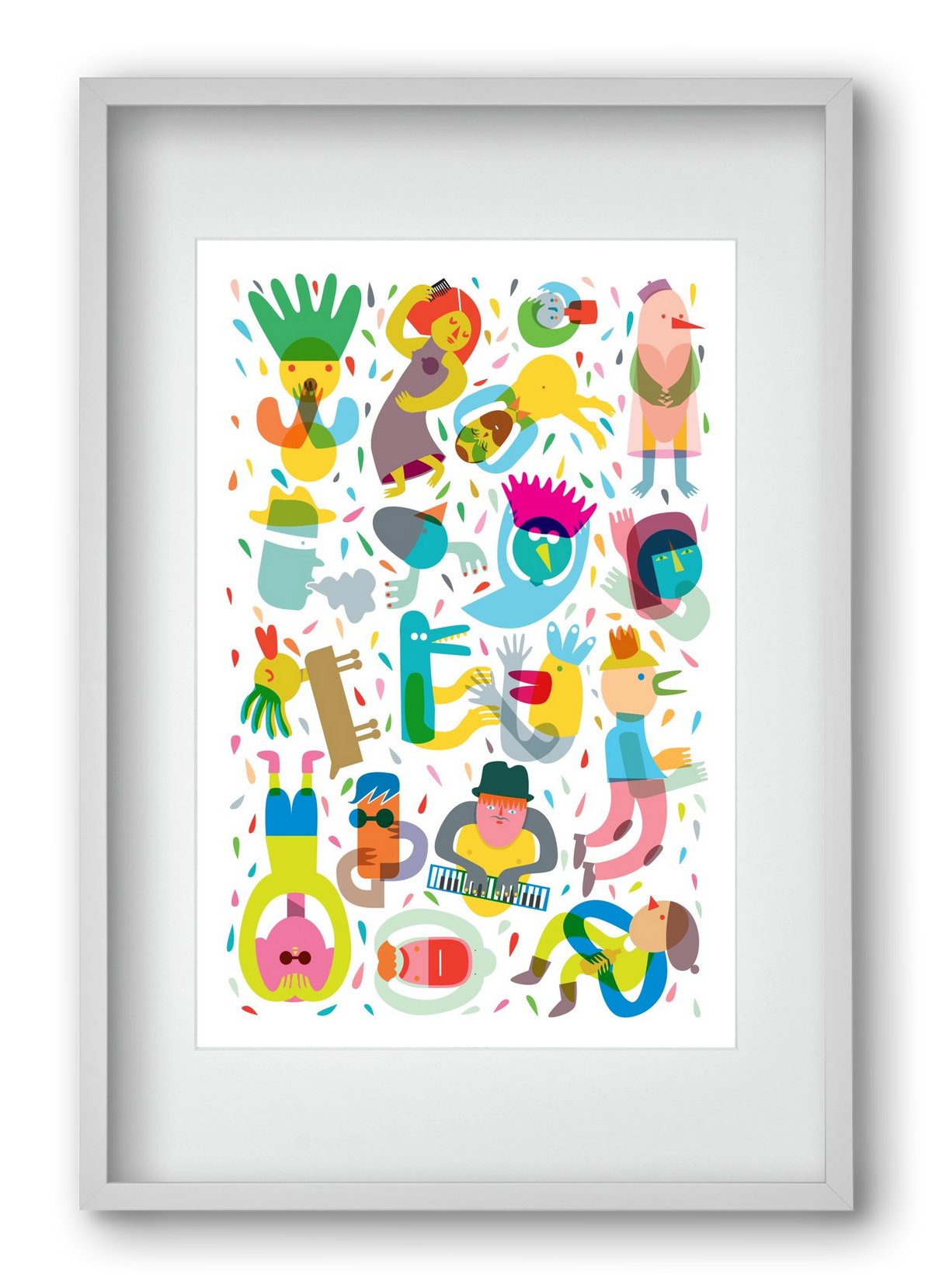 Party 02, 40x60 cm (30x45 cm), Fehér keret, paszpartuval