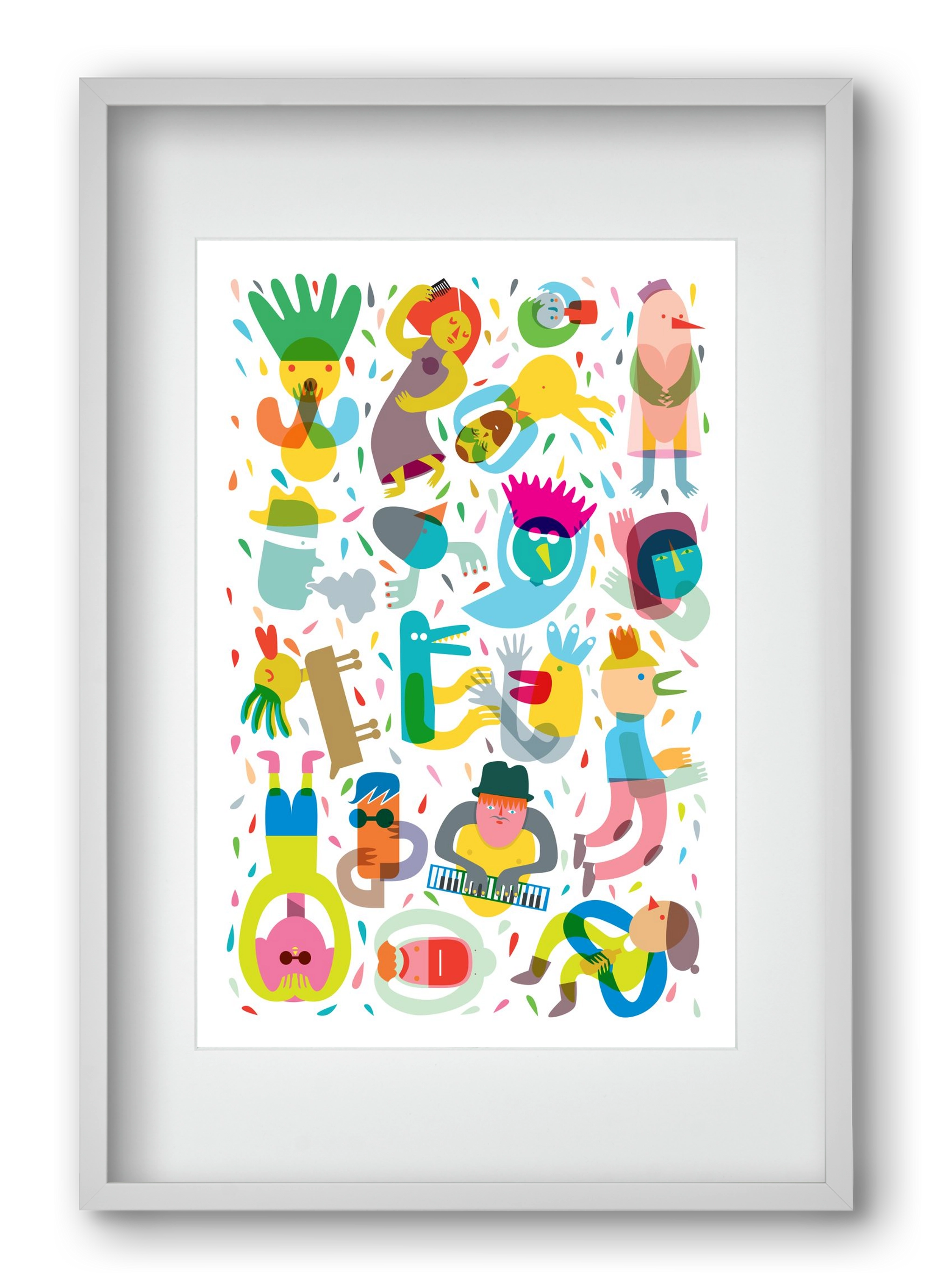 Party 02, 40x60 cm (30x45 cm), Fehér keret, paszpartuval