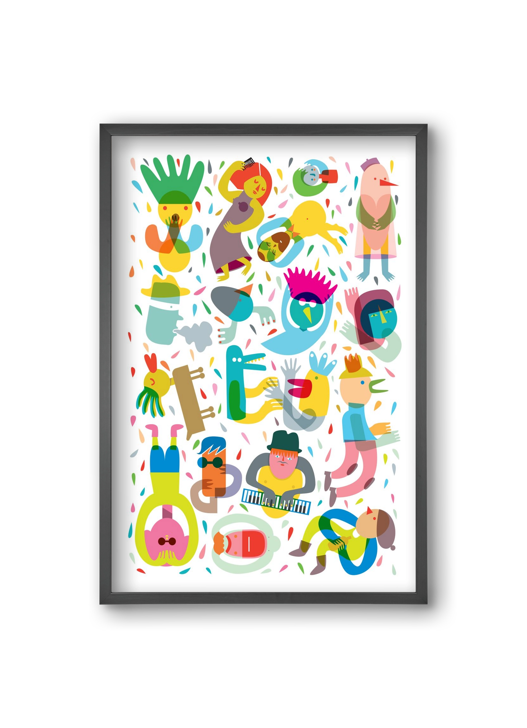 Party 02, 20x30 cm (20x30 cm), Fekete keret