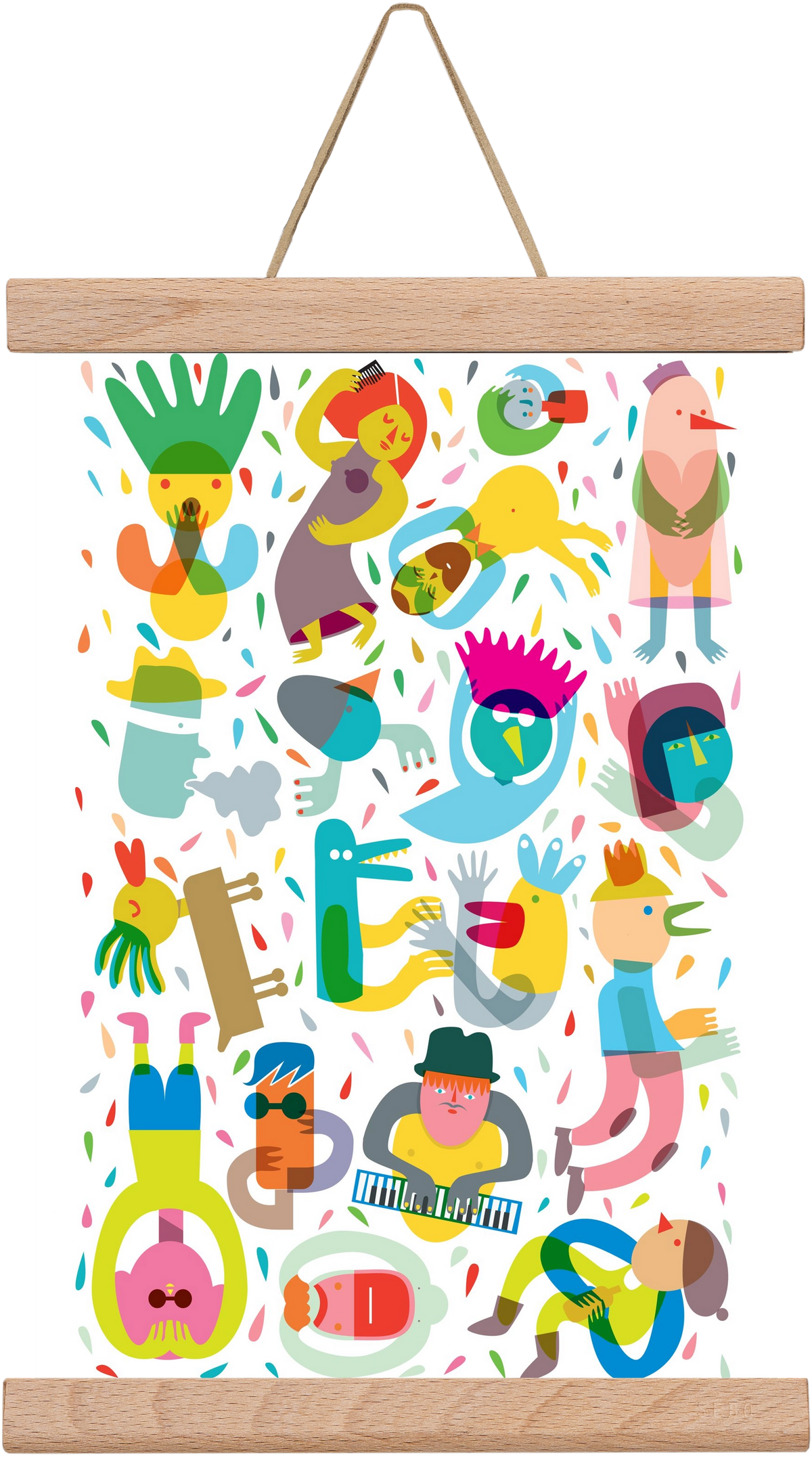 Party 02, 20x30 cm (20x30 cm), Tölgy akasztó