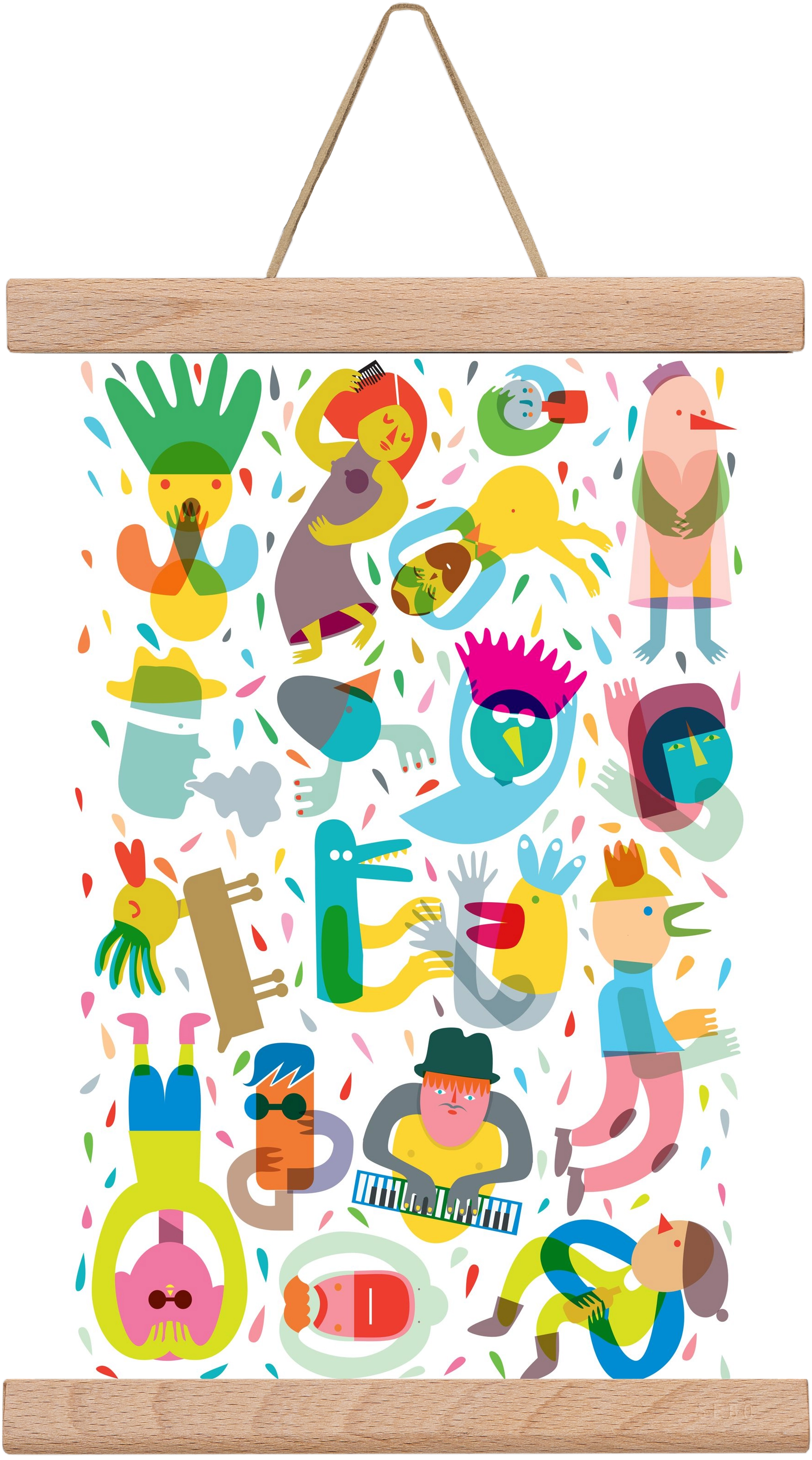 Party 02, 20x30 cm (20x30 cm), Tölgy akasztó