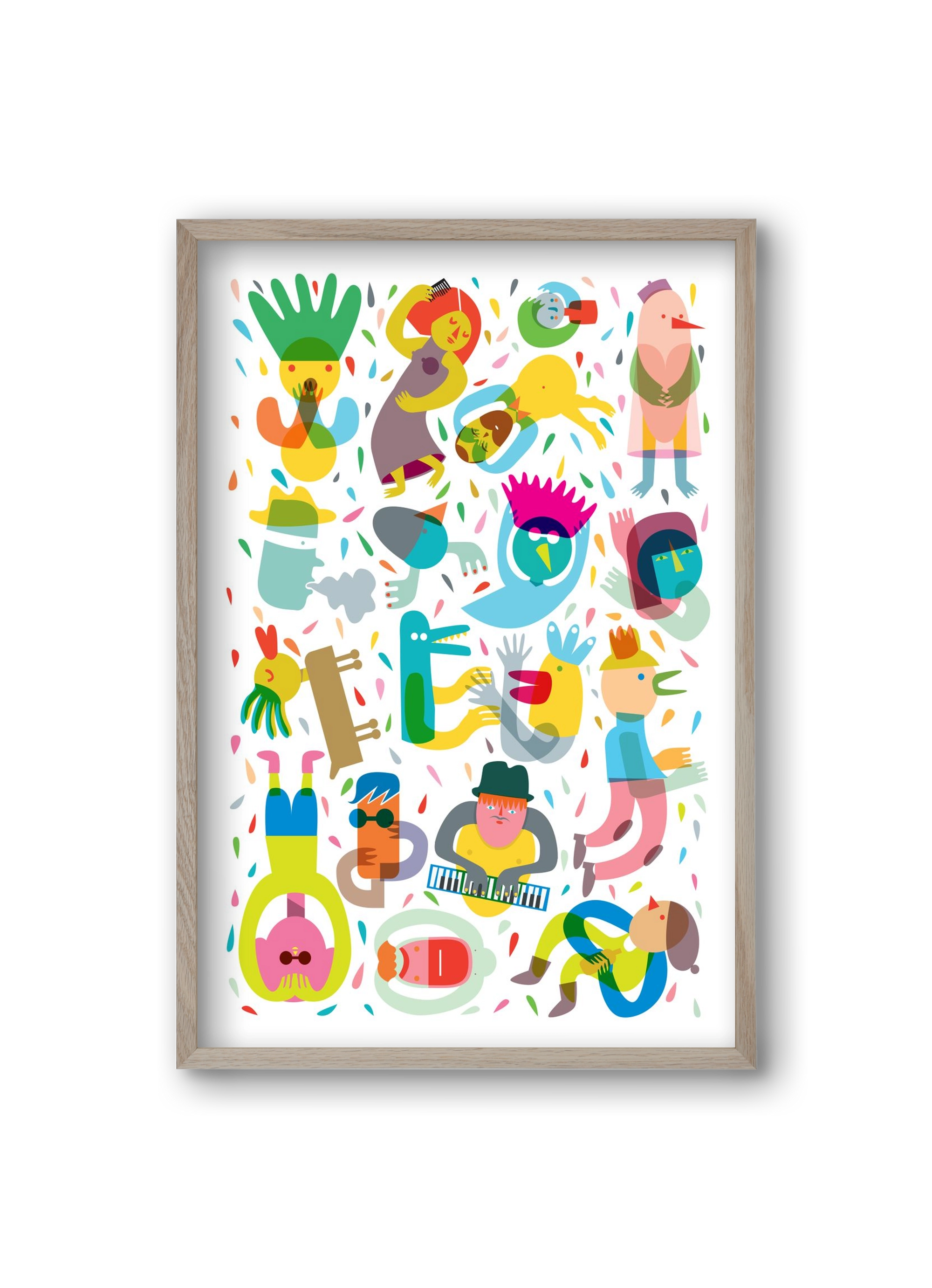 Party 02, 20x30 cm (20x30 cm), Tölgy keret